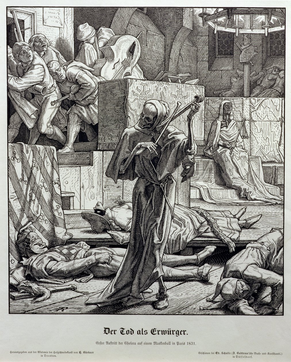 Death as Assassin, 1851 (tregravering) av Alfred Rethel