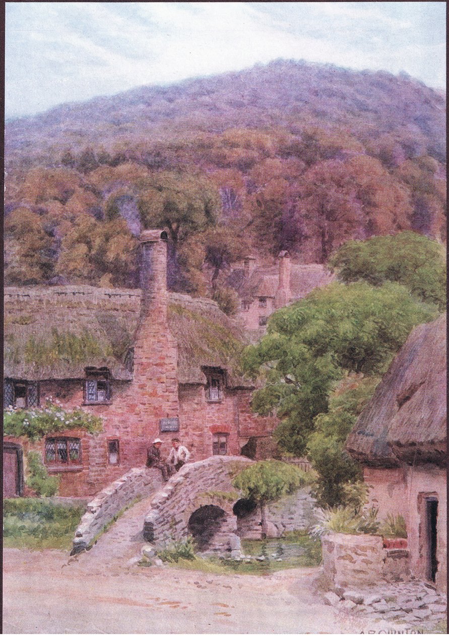 Allerford, Somerset, fra The Cottages and the Village Life of Rural England utgitt av Dent & Sons Limited, 1912 av Alfred Robert Quinton