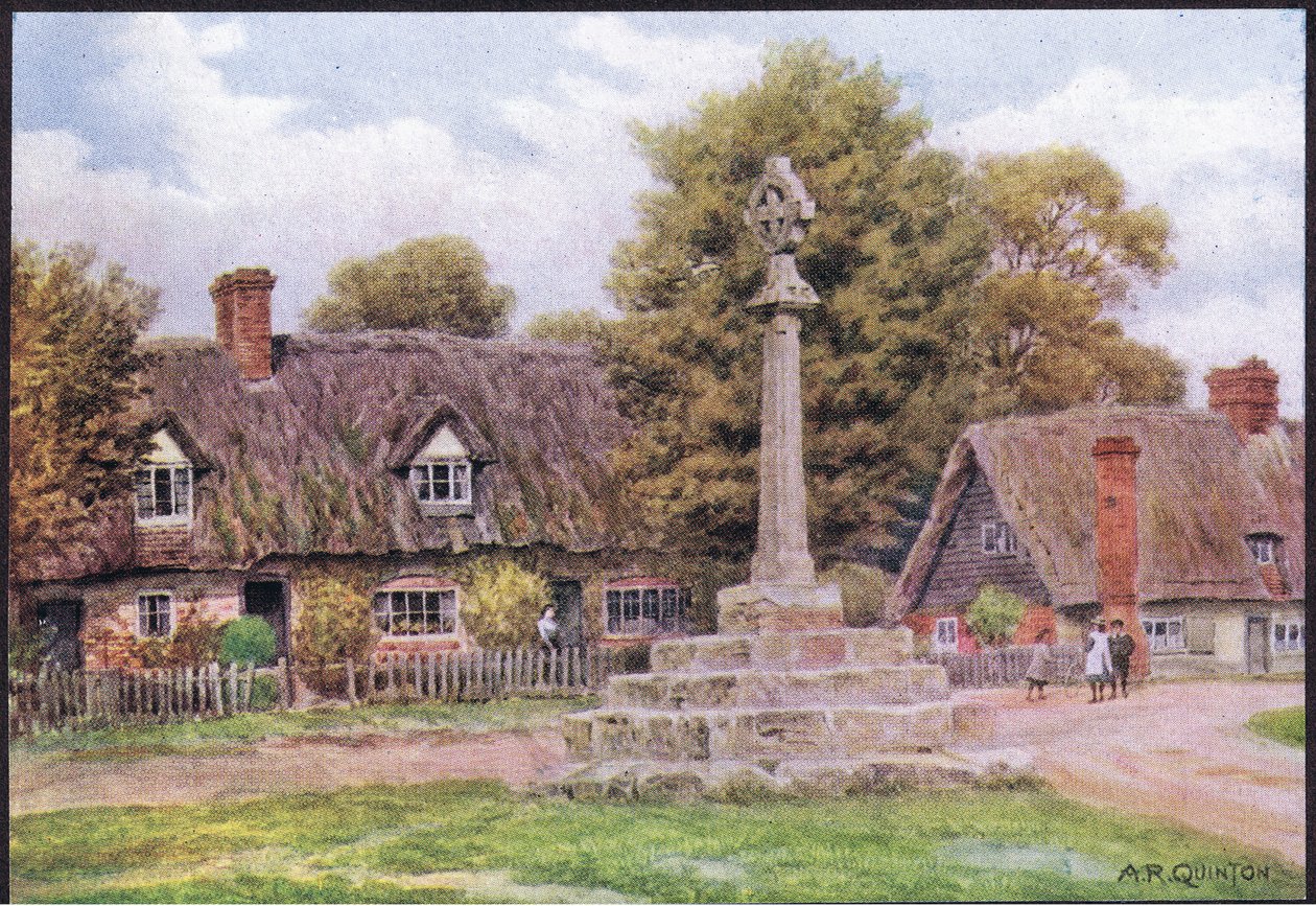 Long Wittenham, Berkshire, fra The Cottages and the Village Life of Rural England utgitt av Dent & Sons Limited, 1912 av Alfred Robert Quinton