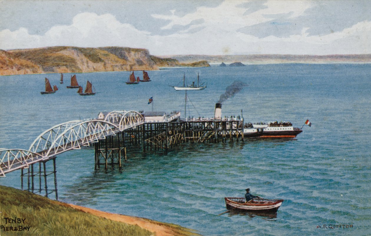 Tenby, Pier og Bay av Alfred Robert Quinton