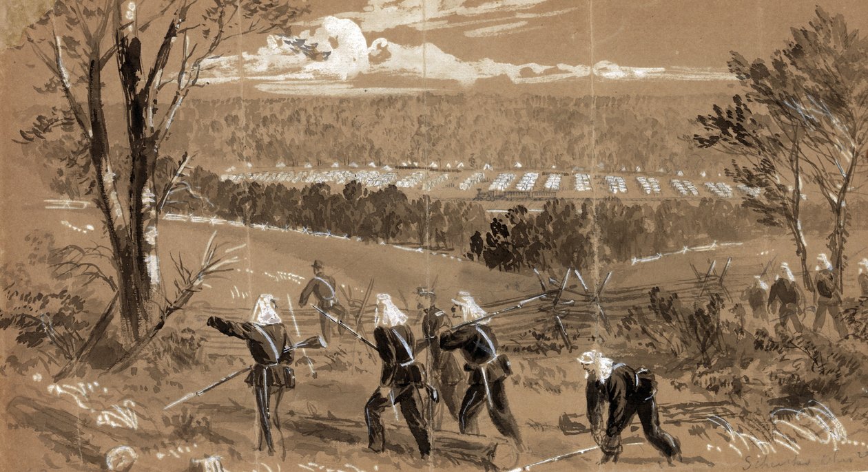 Schenks Ohio-regimenter, 1861 av Alfred Rudolph Waud