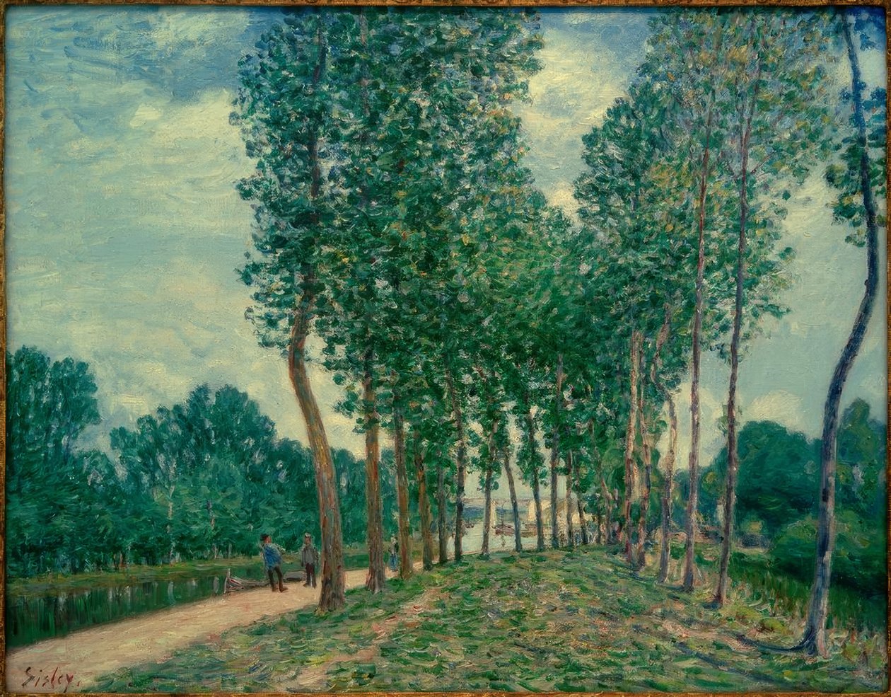 Banks of the Loing nær Moret av Alfred Sisley