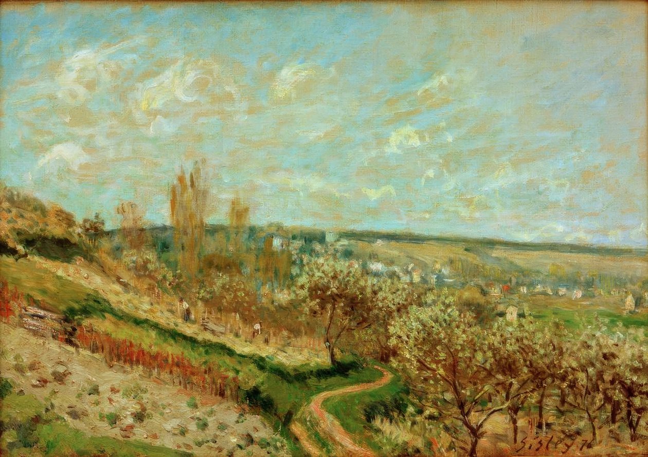Vår i Saint-Germain-en-Laye av Alfred Sisley