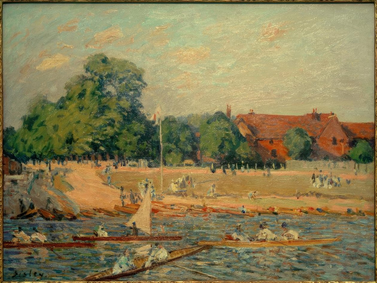 Regattaene på Hampton Court av Alfred Sisley