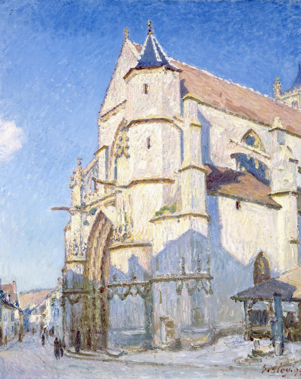 Léglise i Moret av Alfred Sisley