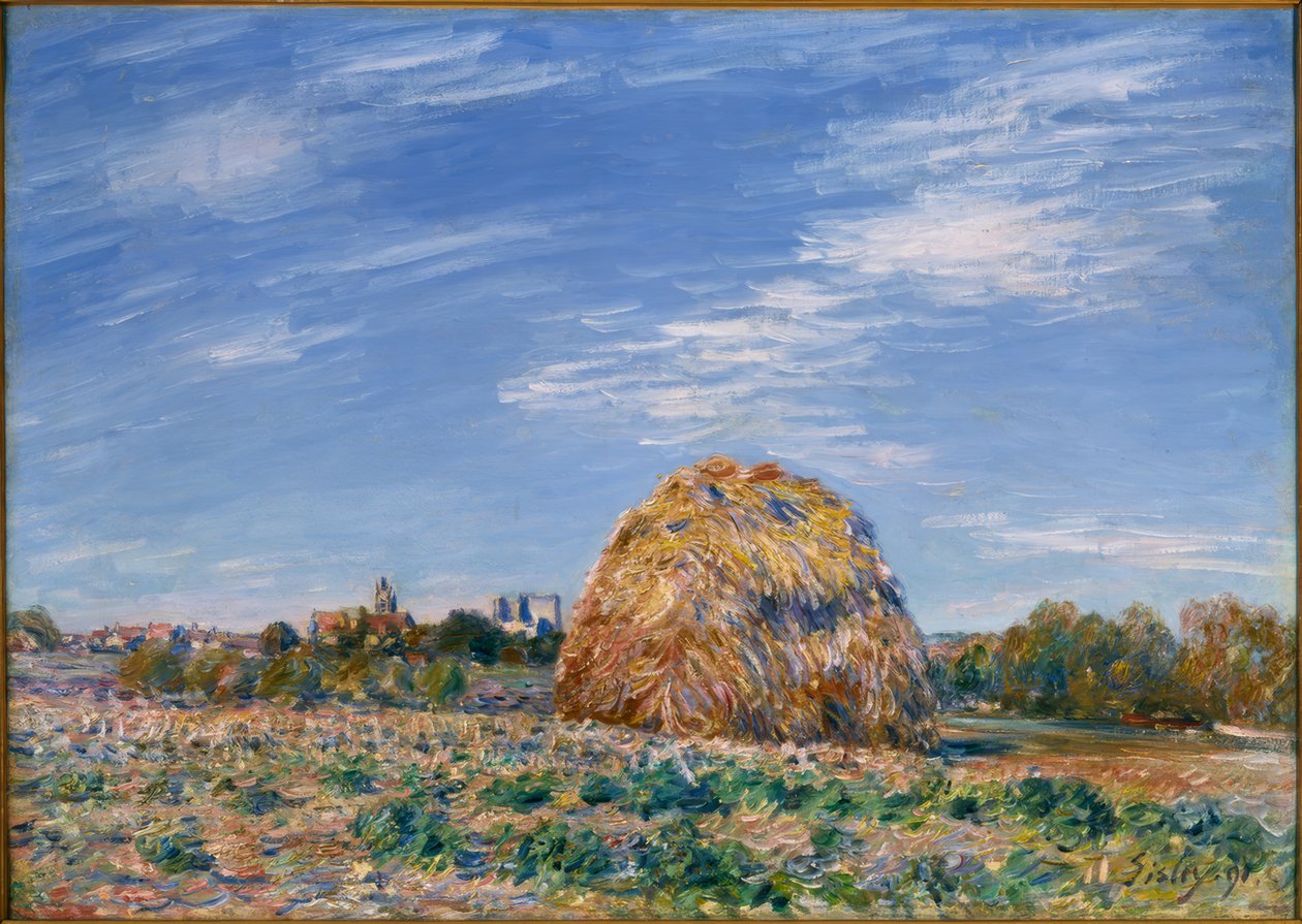 Kvernstein på bredden av Loing av Alfred Sisley