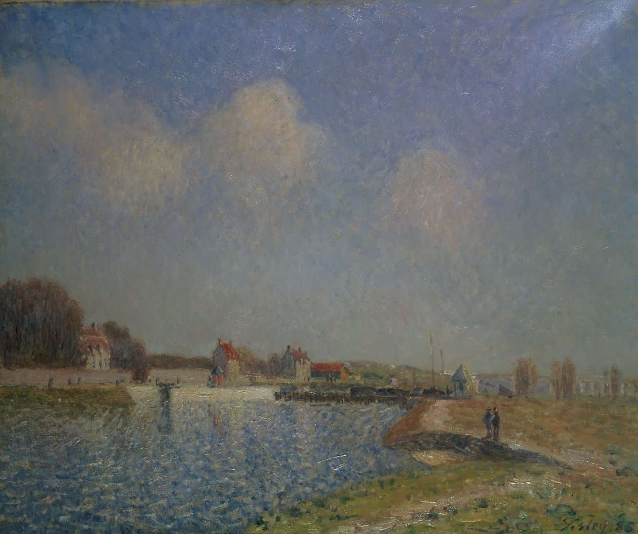 The Loing at Saint-Mammes, 1885 av Alfred Sisley
