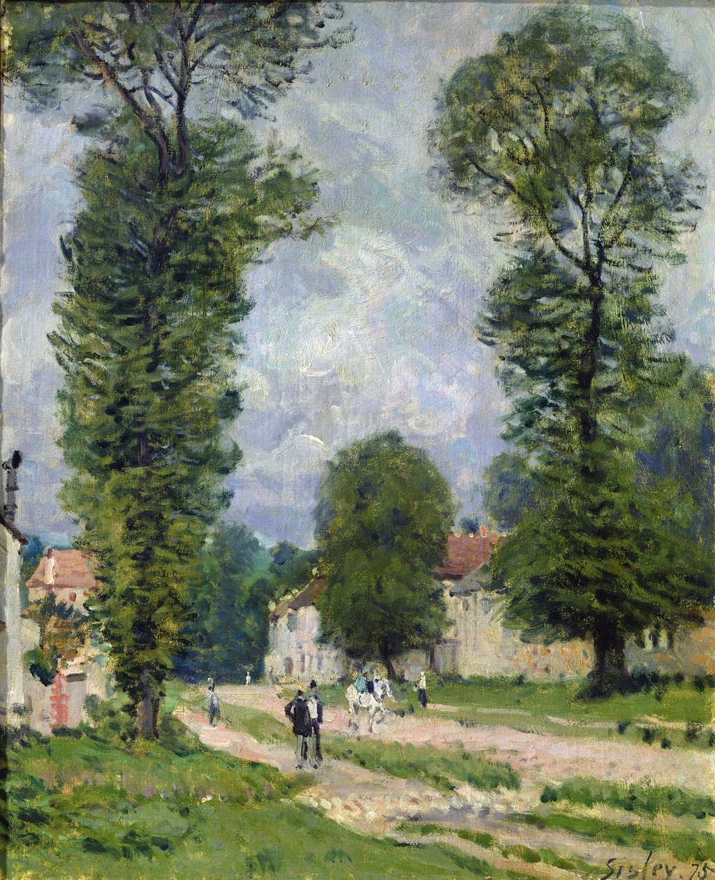 Veien til Marly-le-Roi, eller veien til Versailles, 1875 av Alfred Sisley