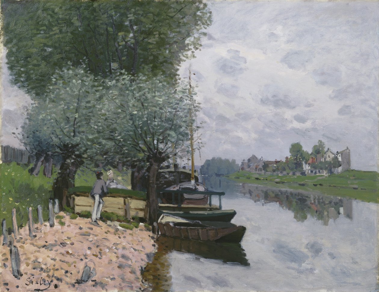 Seinen ved Bougival, 1872 av Alfred Sisley