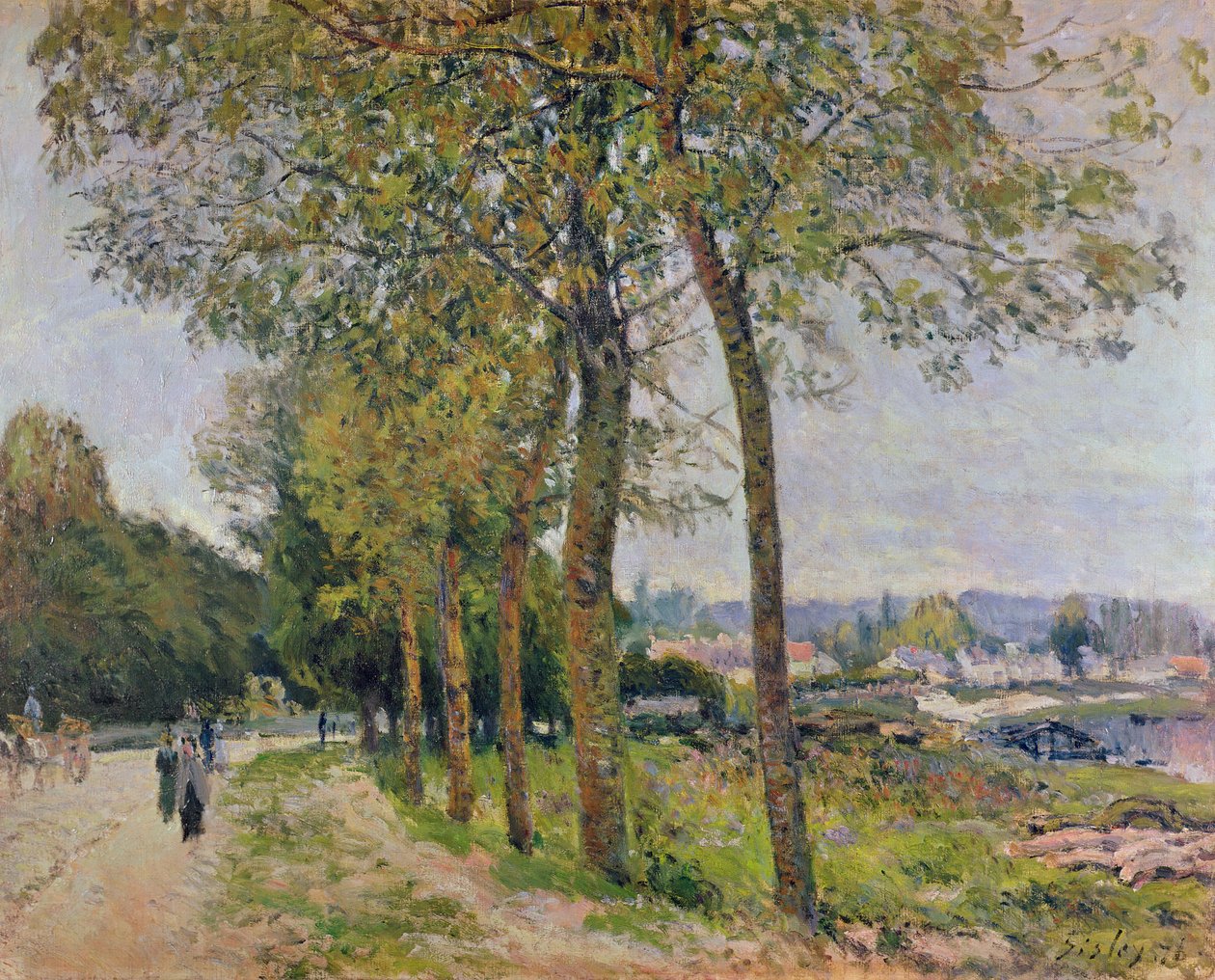 Seinen ved Marly, 1876 av Alfred Sisley