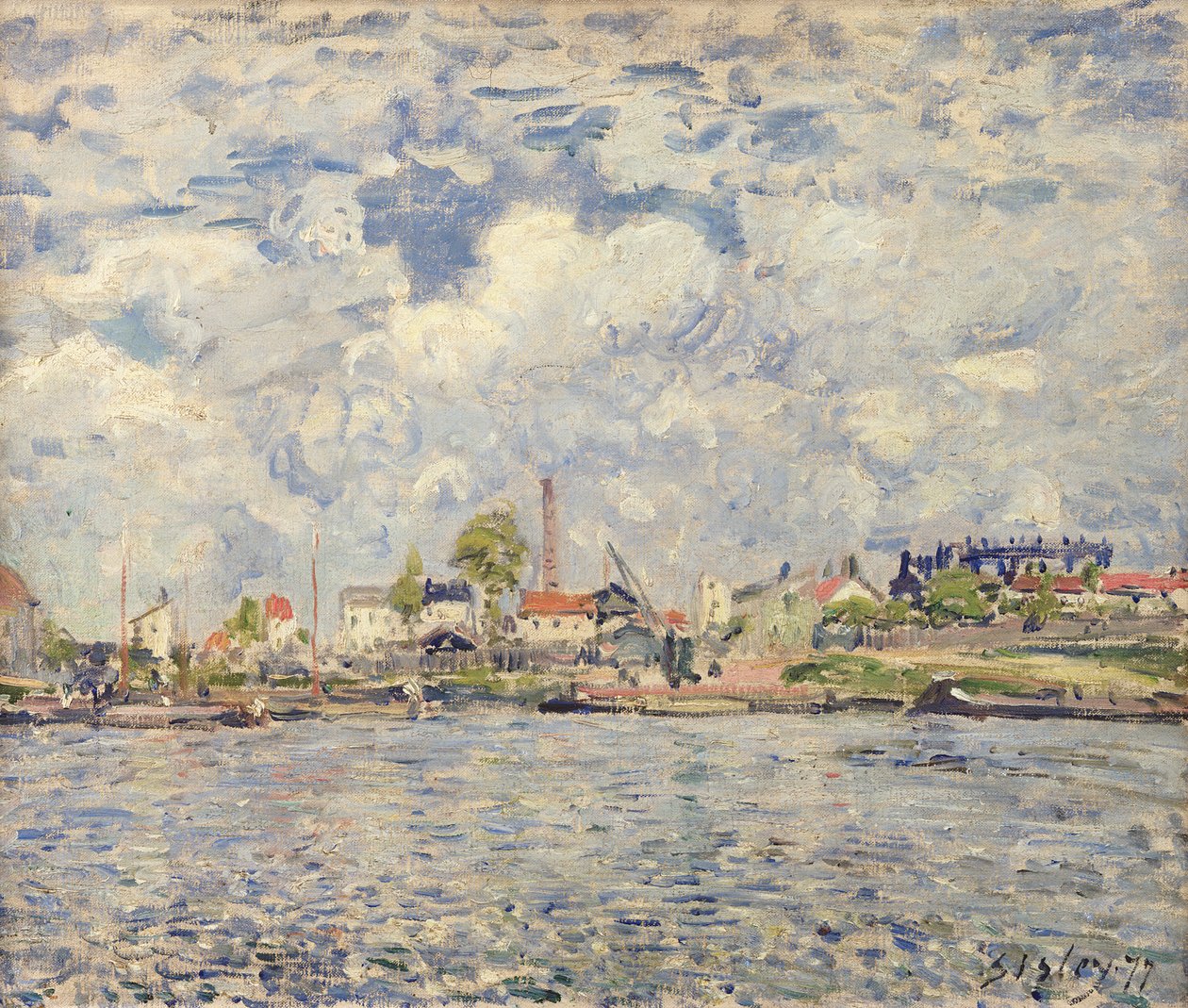Seinen ved Point du Jour, 1877 av Alfred Sisley