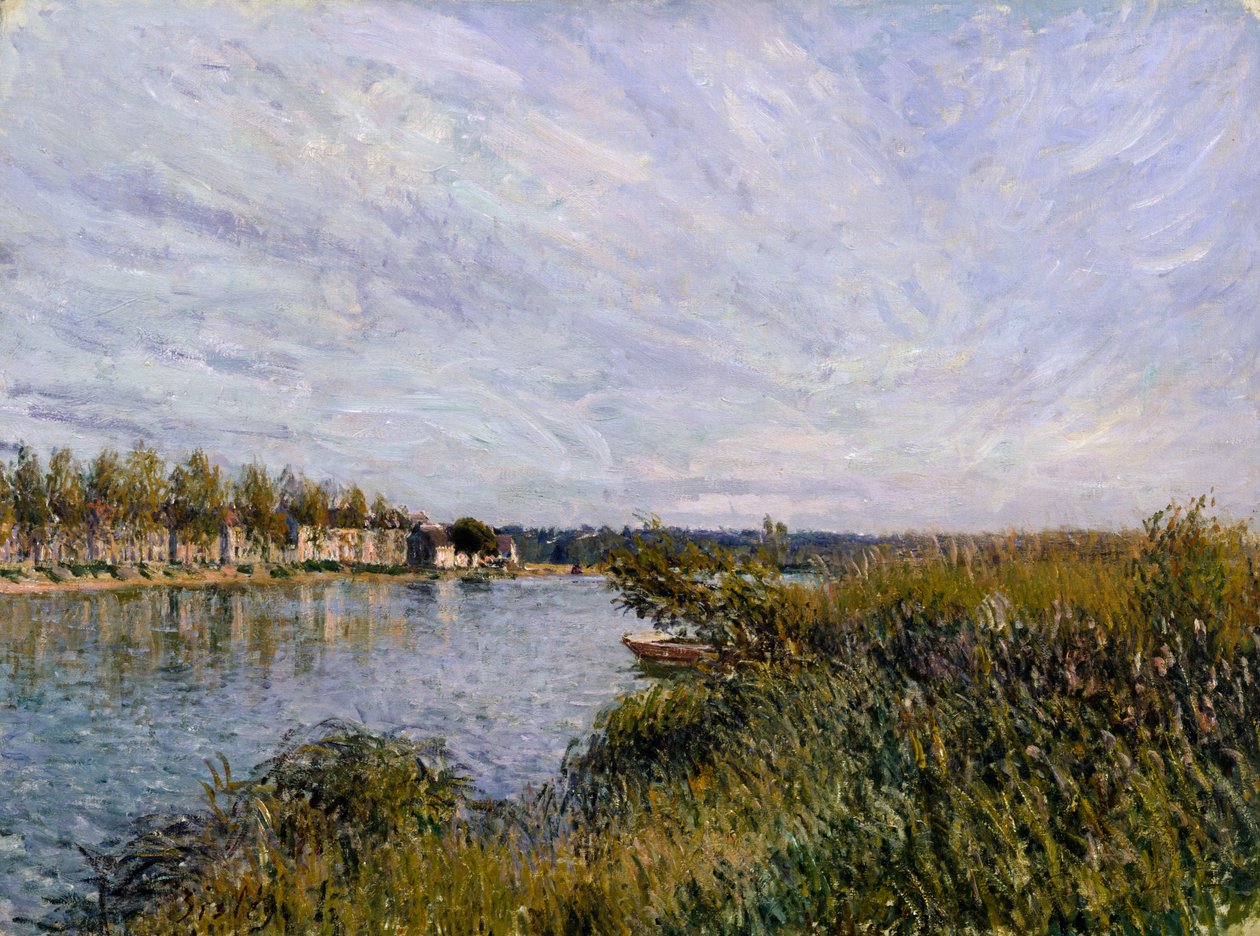 Utsikt over Saint-Mammès av Alfred Sisley