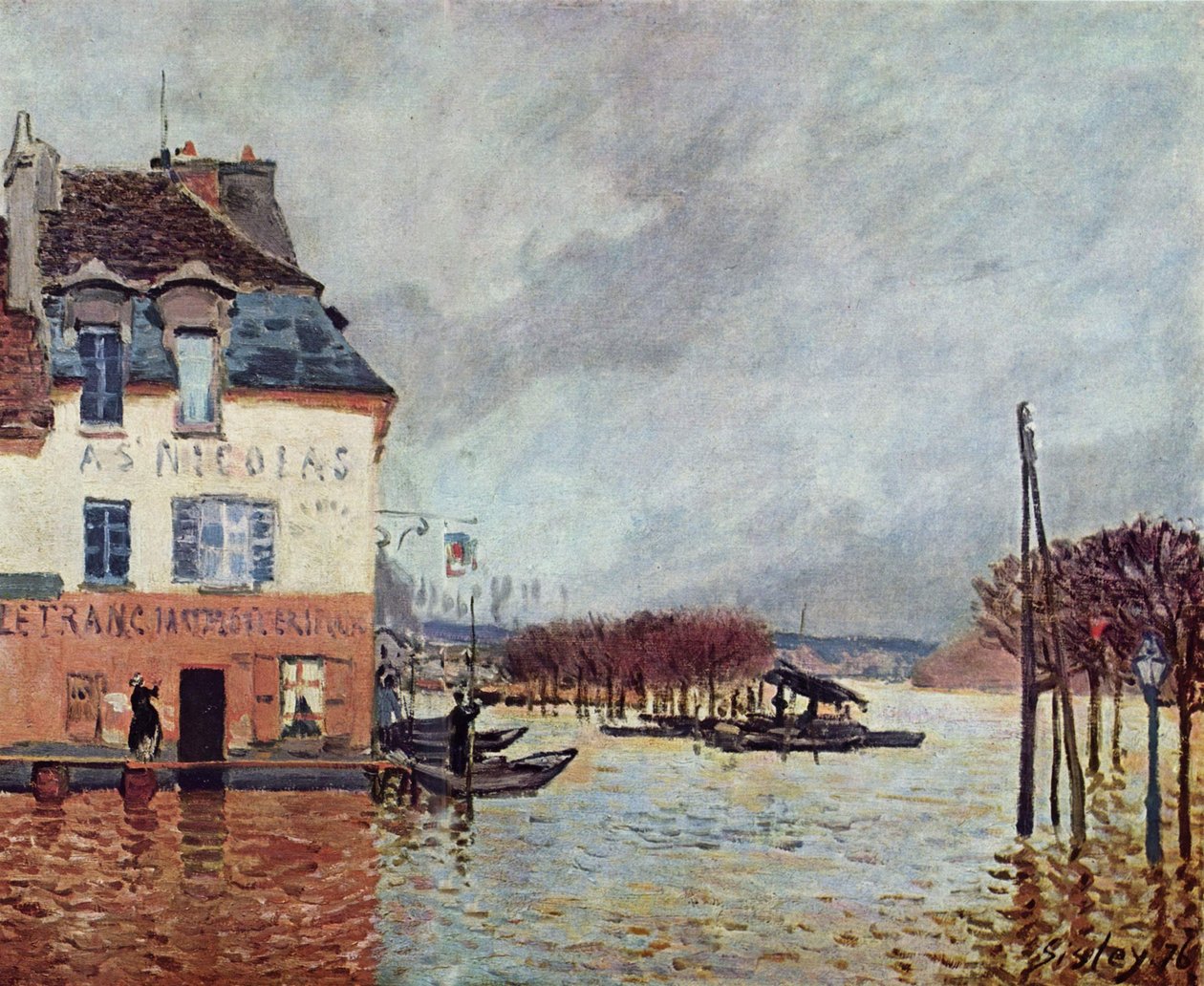 Oversvømmelse i Port Marly av Alfred Sisley