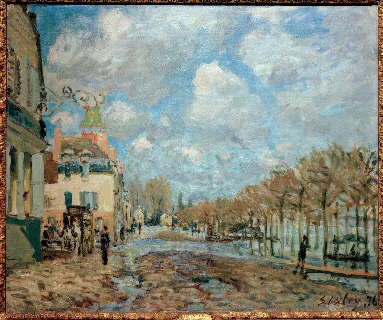 Flom i Port-Marly av Alfred Sisley