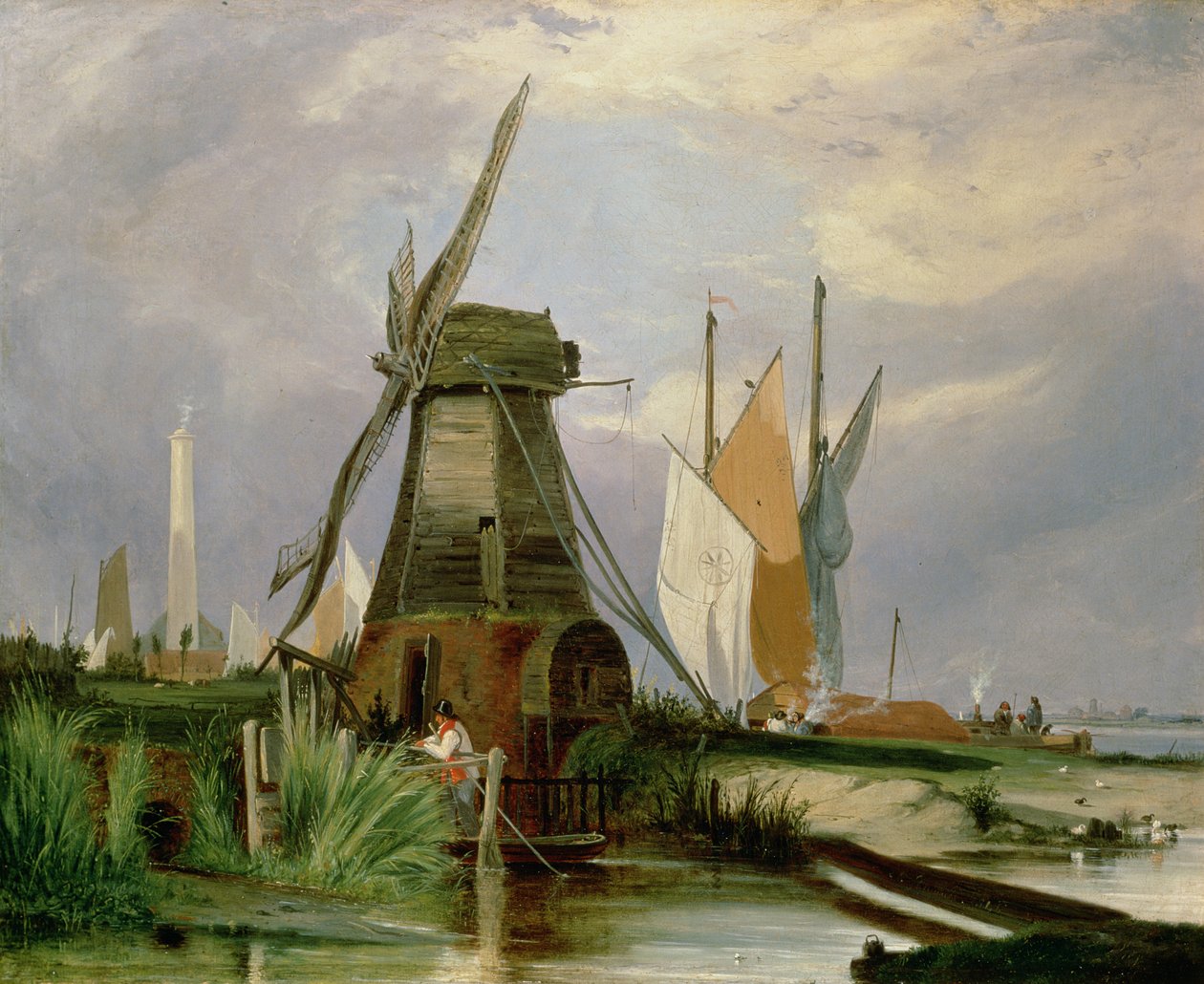 Ved elven Yare, 1846 av Alfred Stannard