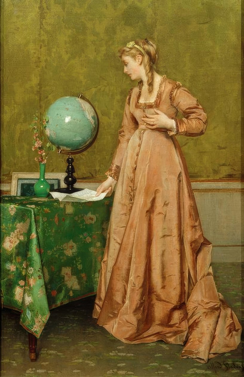 A.Stevens, The Globe eller News langveisfra av Alfred Emile Stevens