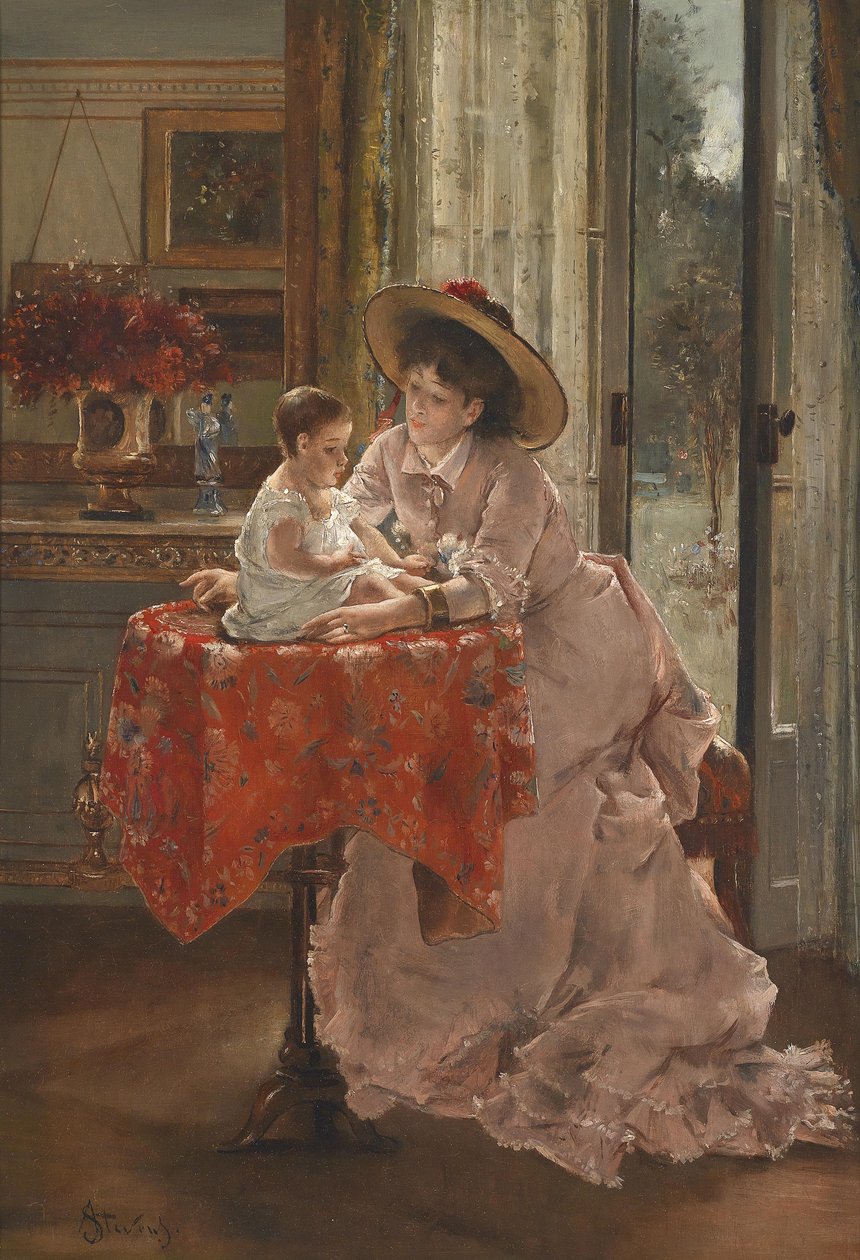Den lykkelige moren av Alfred Emile Stevens