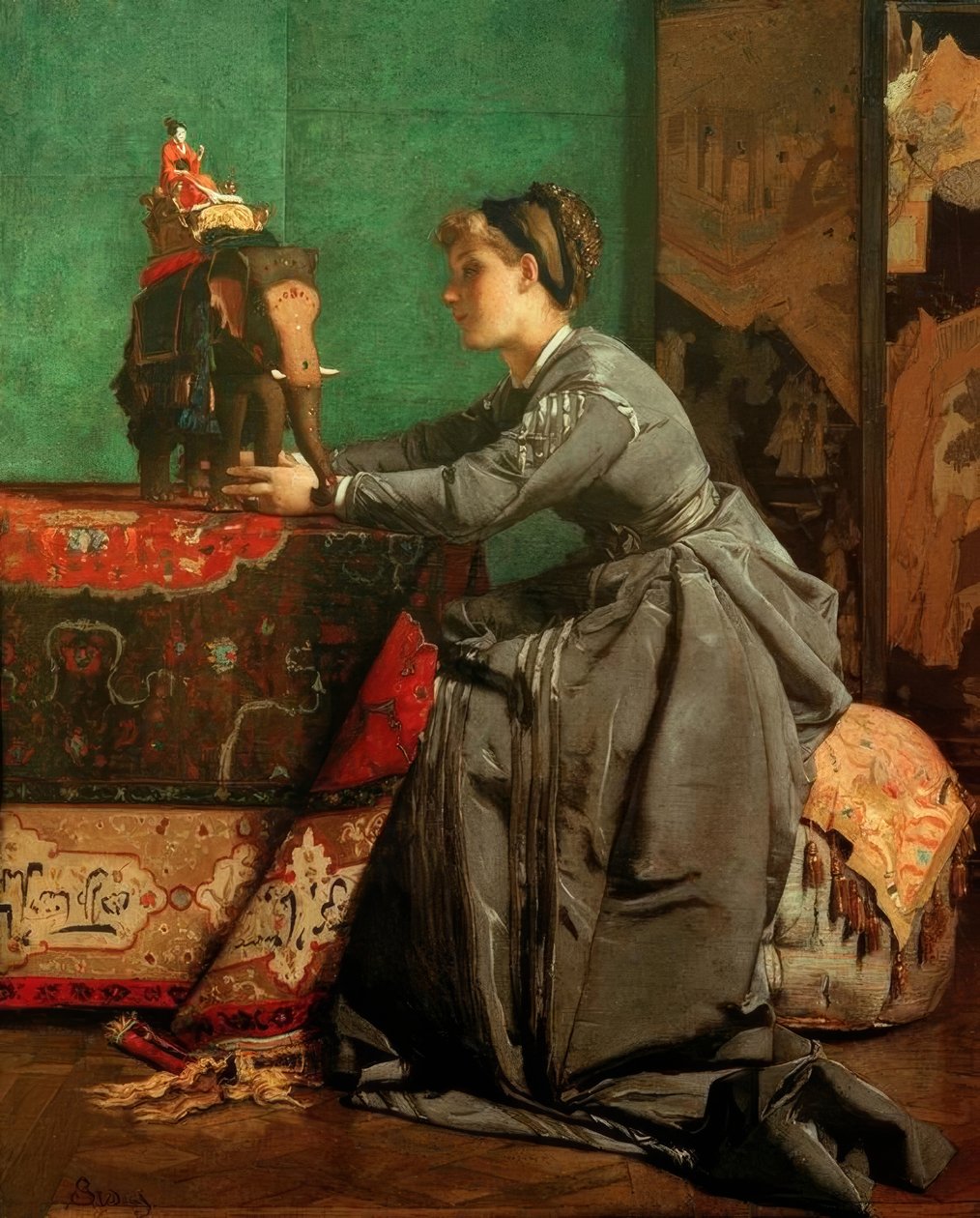 India i Paris av Alfred Emile Stevens