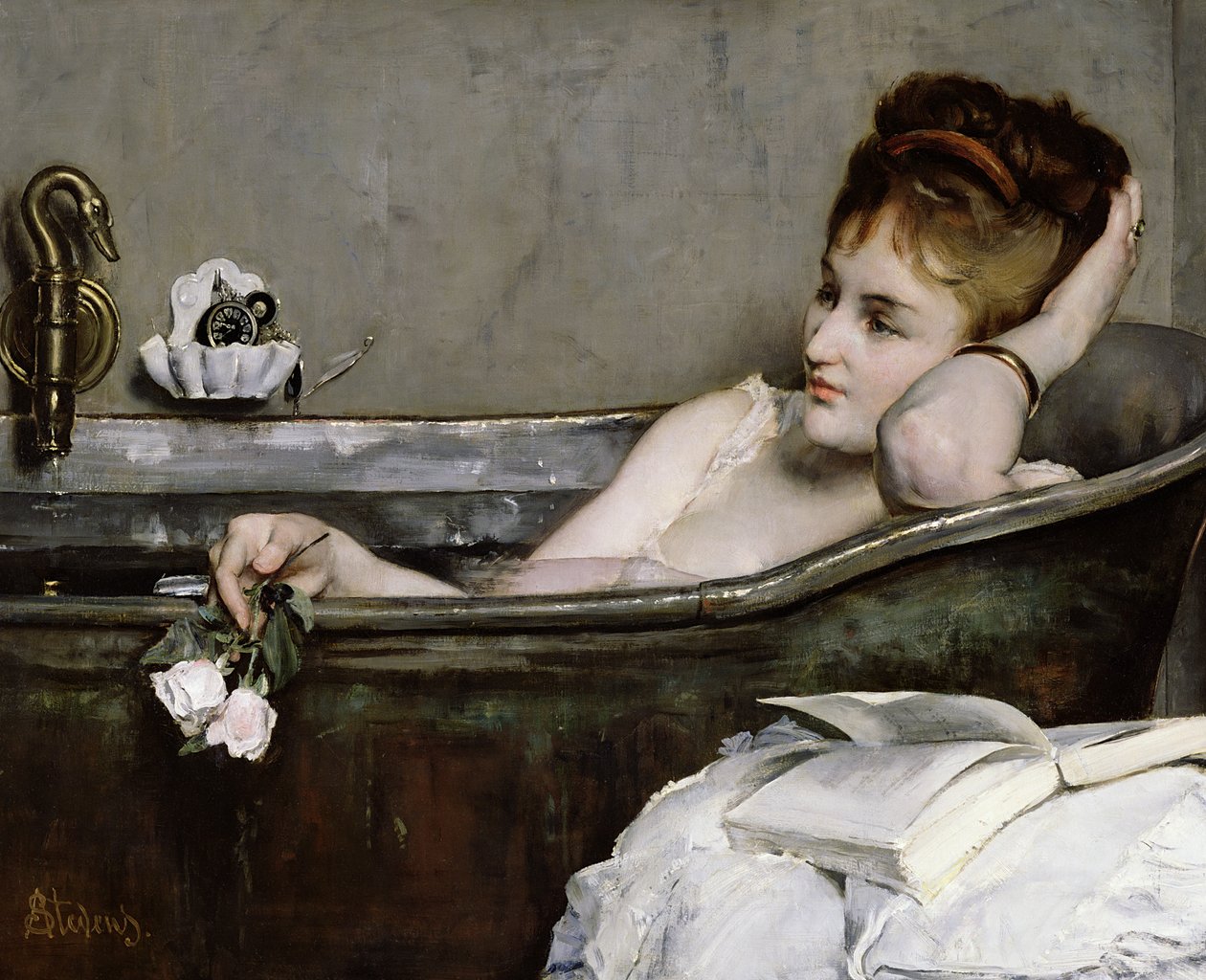 The Bath, ca. 1867 av Alfred Emile Stevens