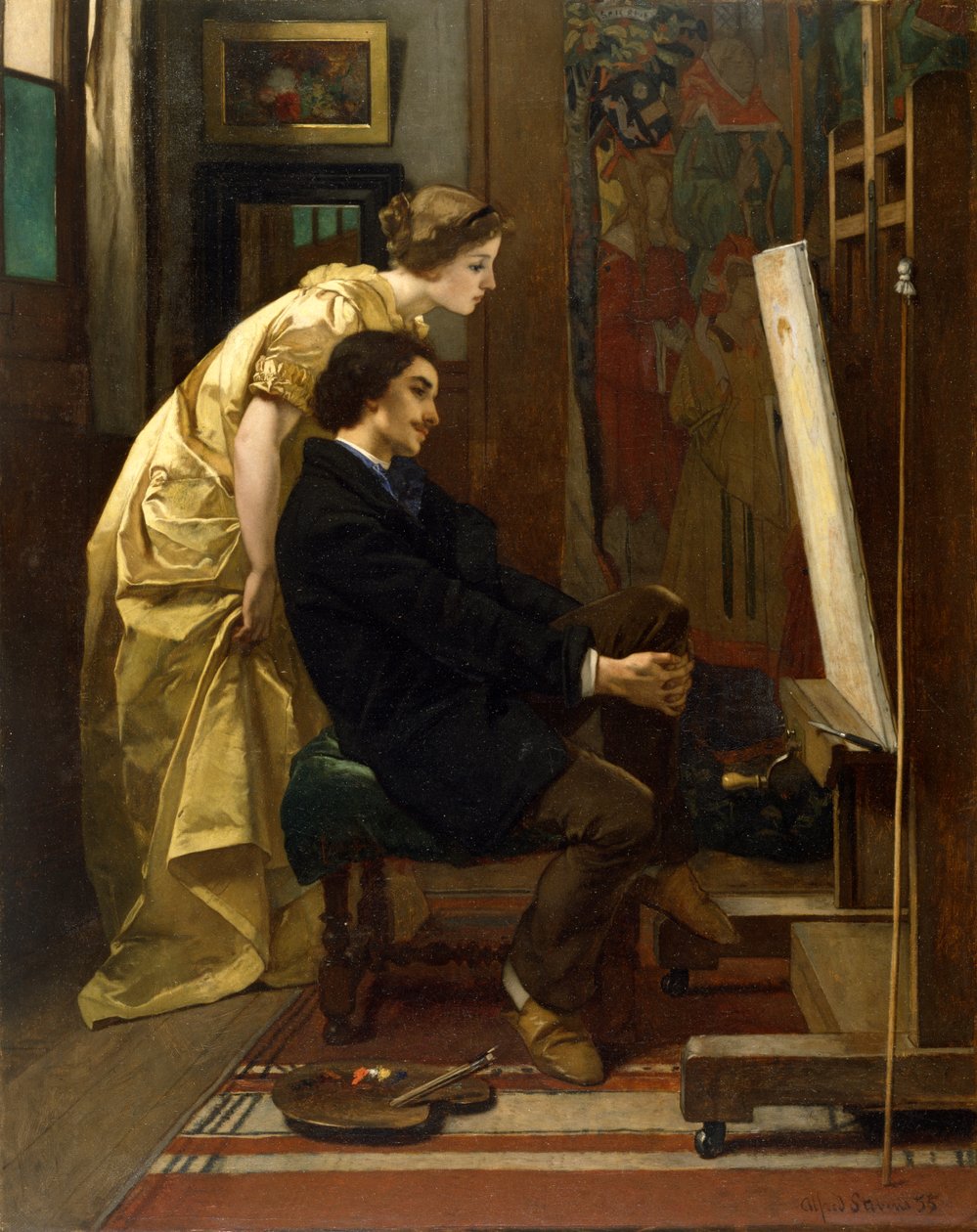 Maleren og hans modell av Alfred Emile Stevens