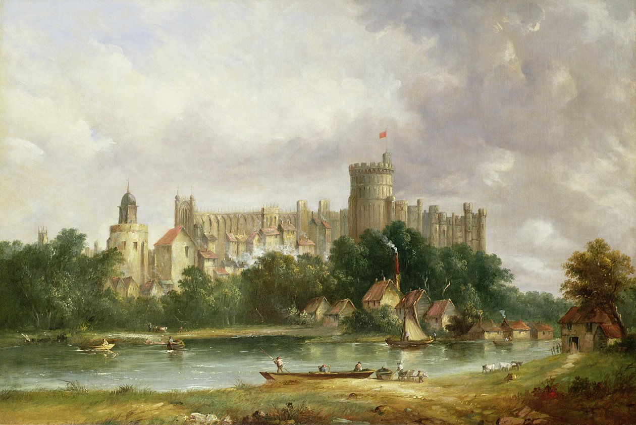Windsor Castle: fra Themsen av Alfred Gomersal Vickers
