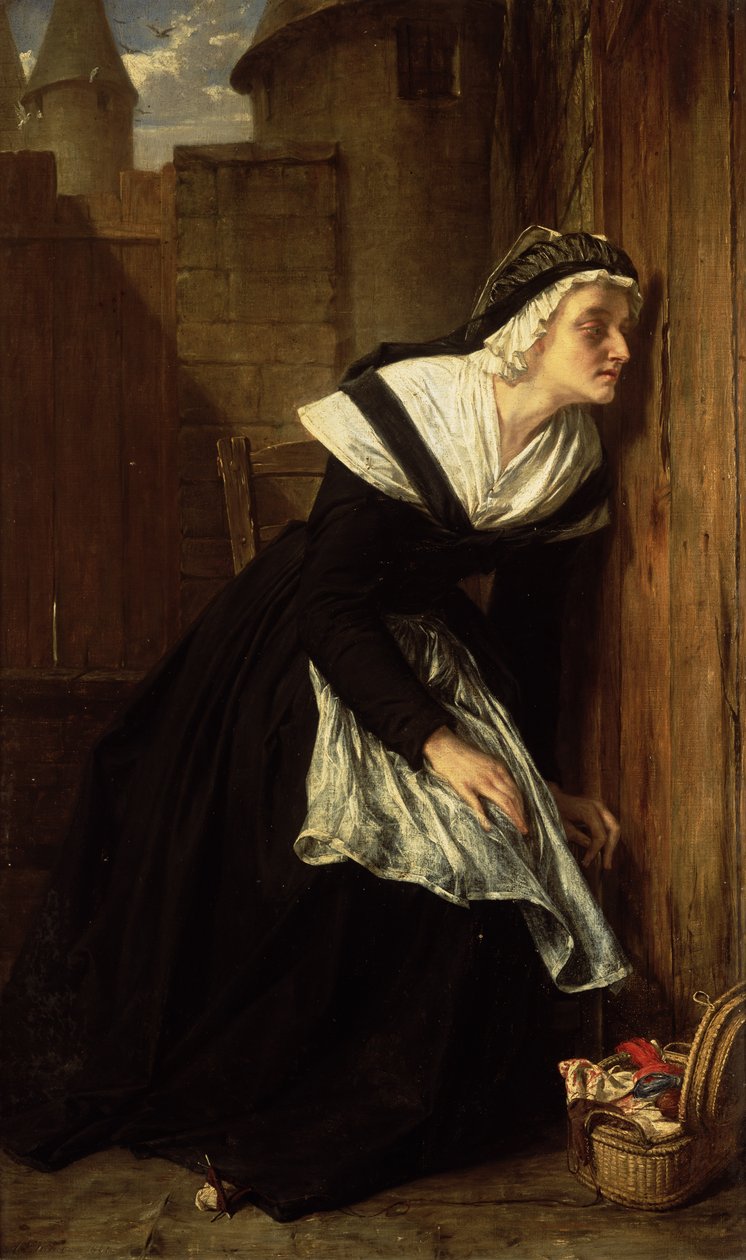 Marie Antoinette i templets fengsel, 1861 av Alfred W. Elmore