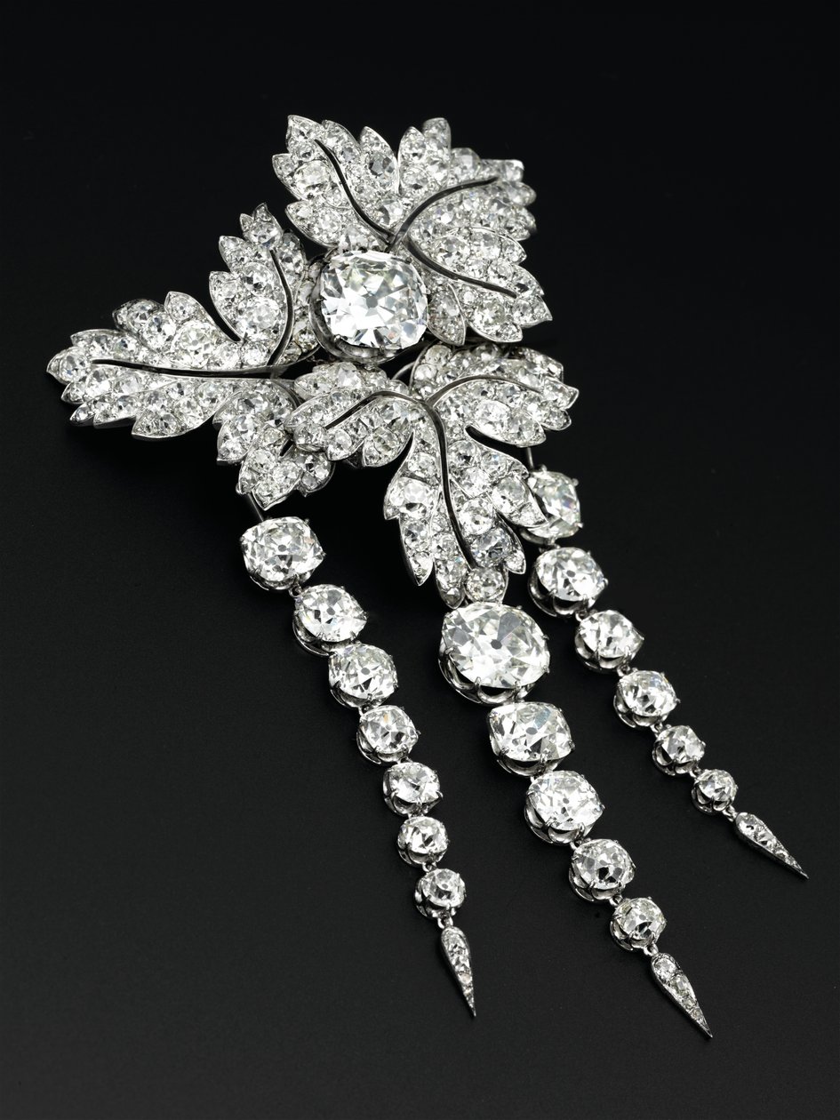"Currant Leaves" brosje, ca.1855 av Alfred Bapst