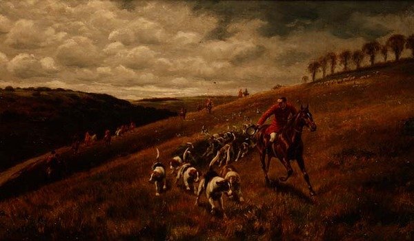 Dekke dem på (olje på lerret) av Alfred Charles Havell