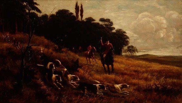 Full Cry (olje på lerret) av Alfred Charles Havell
