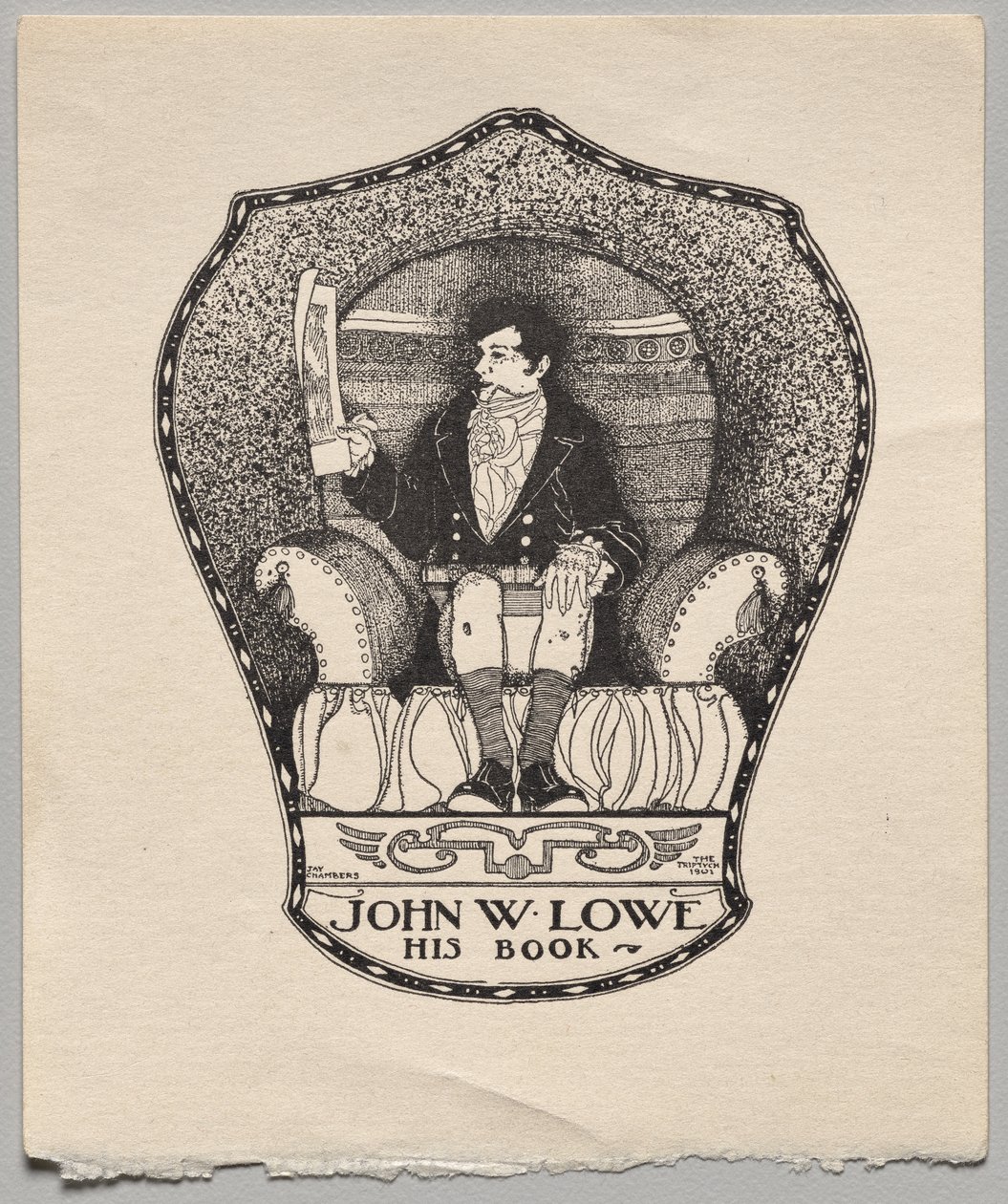 Bokskilt: John W. Lowe av Alfred Dawson