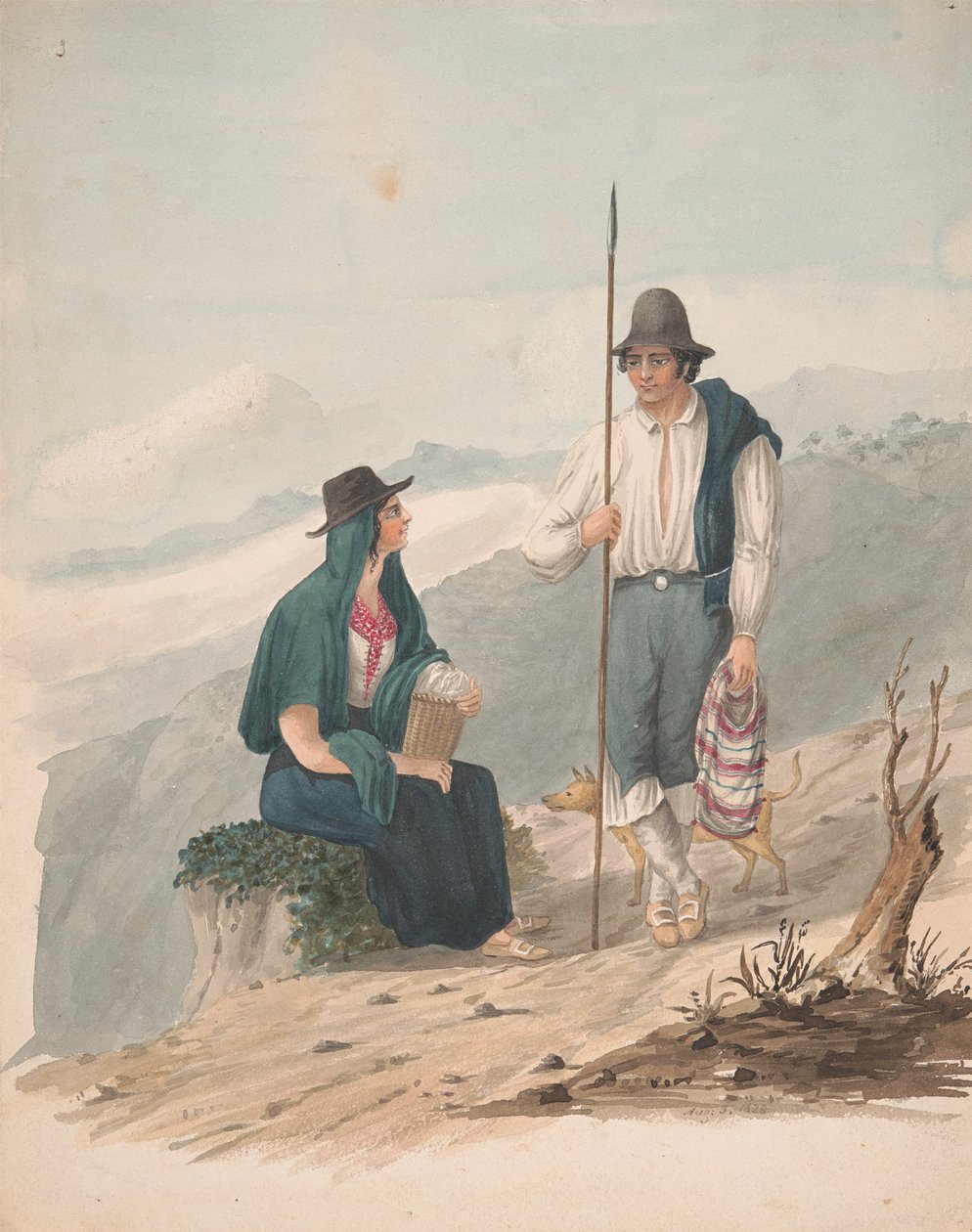 Mann og kvinne fra Chasna-Tenerife av Alfred Diston