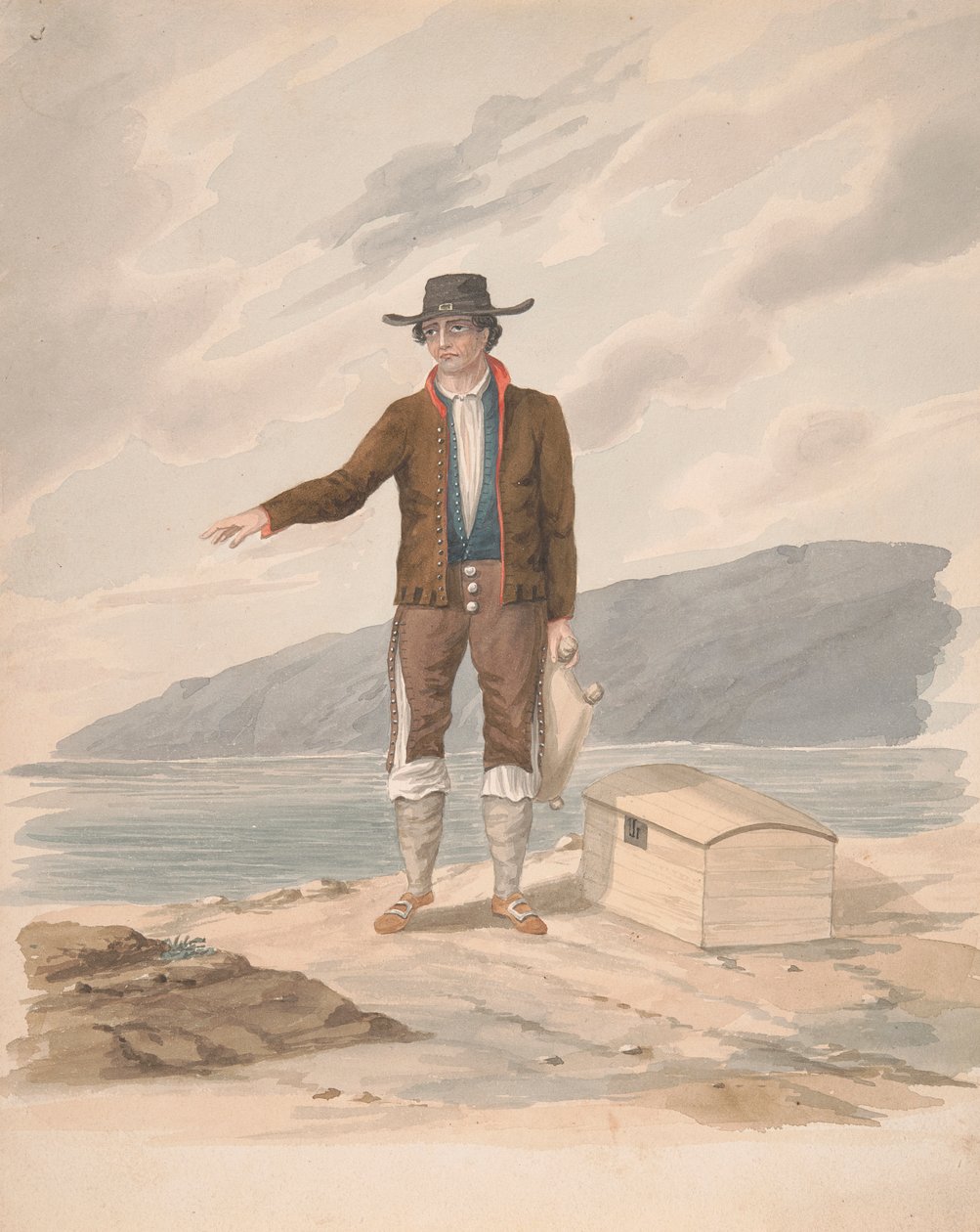 Mann som står på kysten - Hierro av Alfred Diston