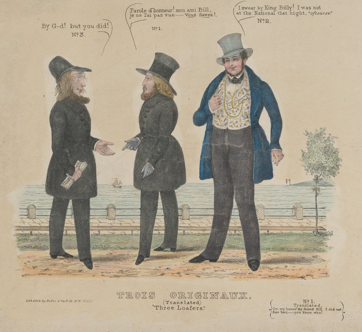 Tre Loafers Tre originaler, 1836-41. av Alfred E. Baker