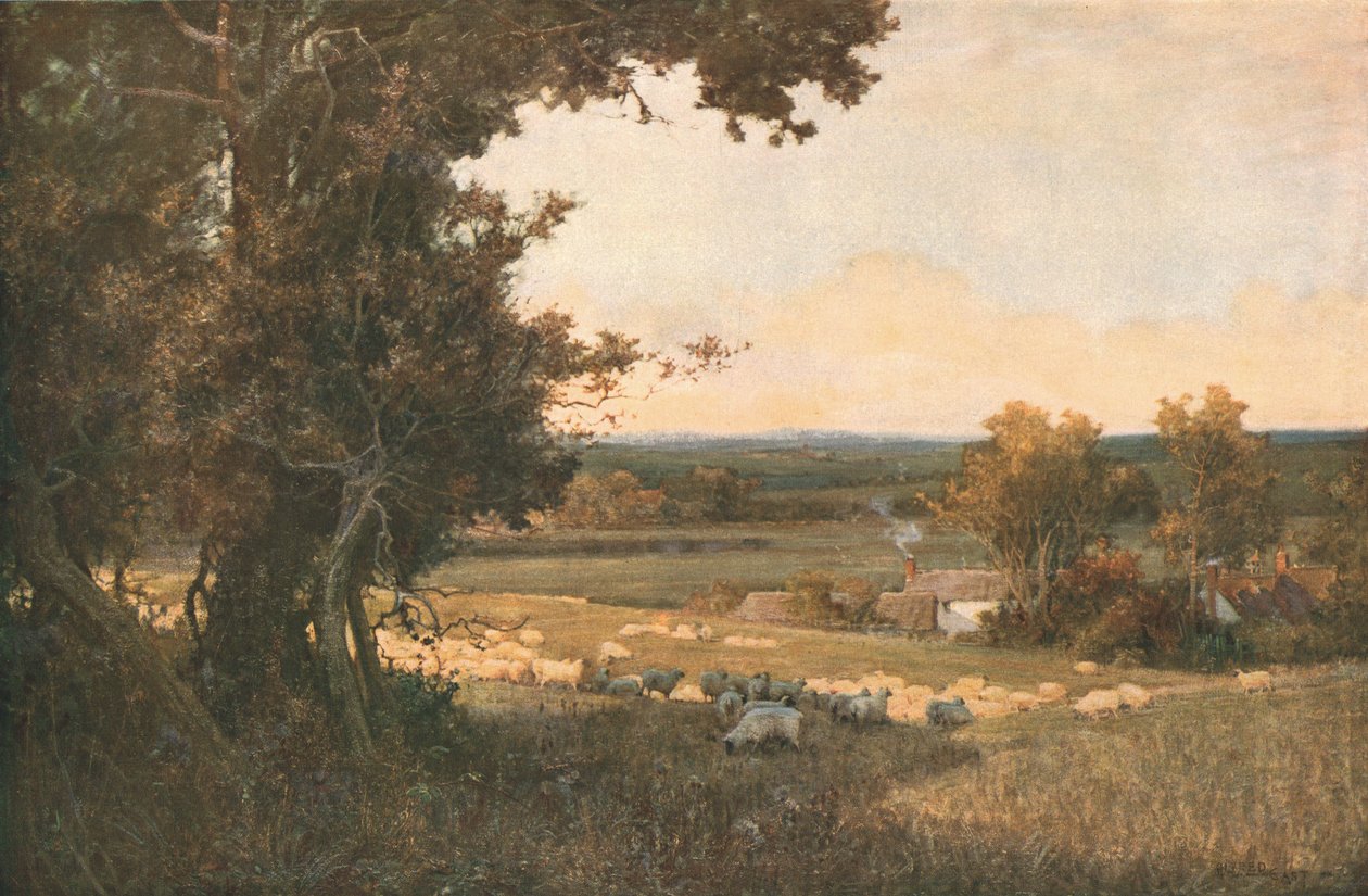 The Golden Valley, c1893, c1930. av Alfred East