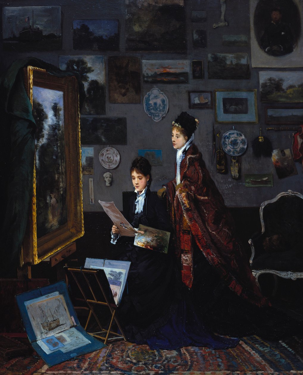 I studioet av Alfred Emile Stevens