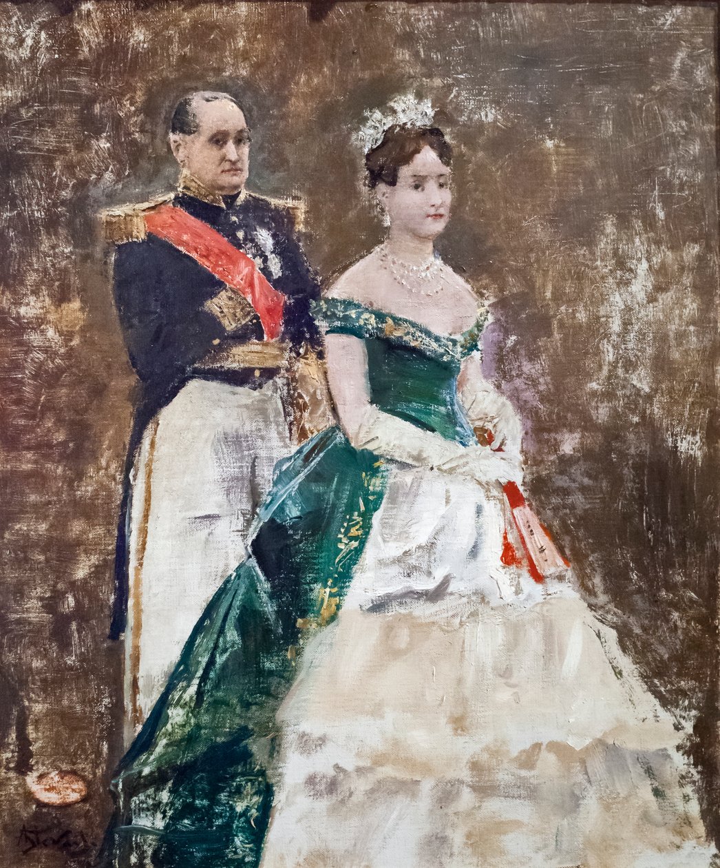 Jerome Bonaparte og datteren hans Mathilde av Alfred Emile Stevens