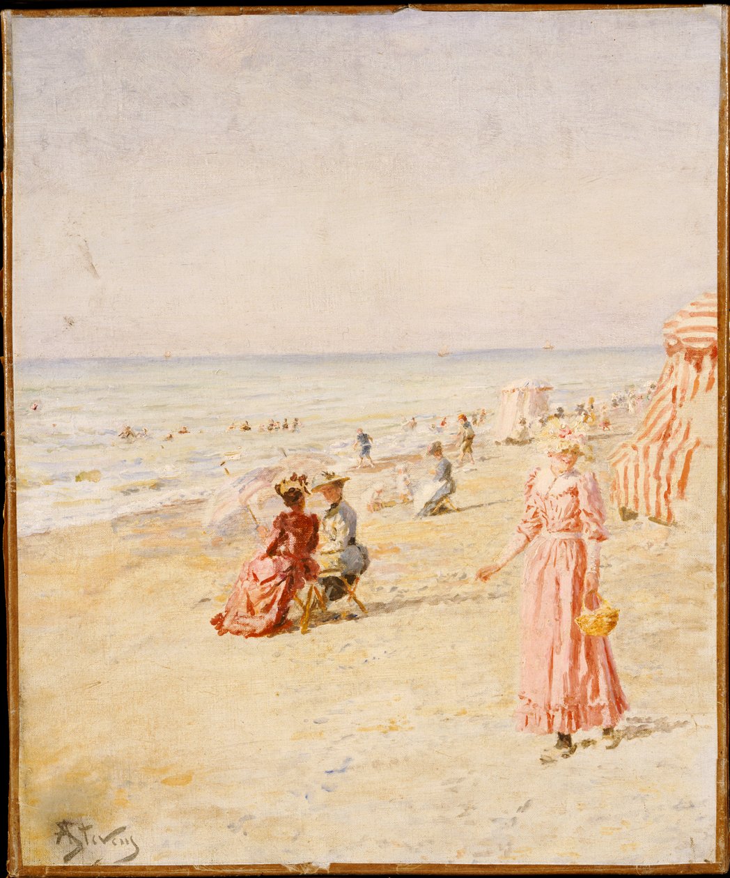 Stranden, Ostende av Alfred Emile Stevens