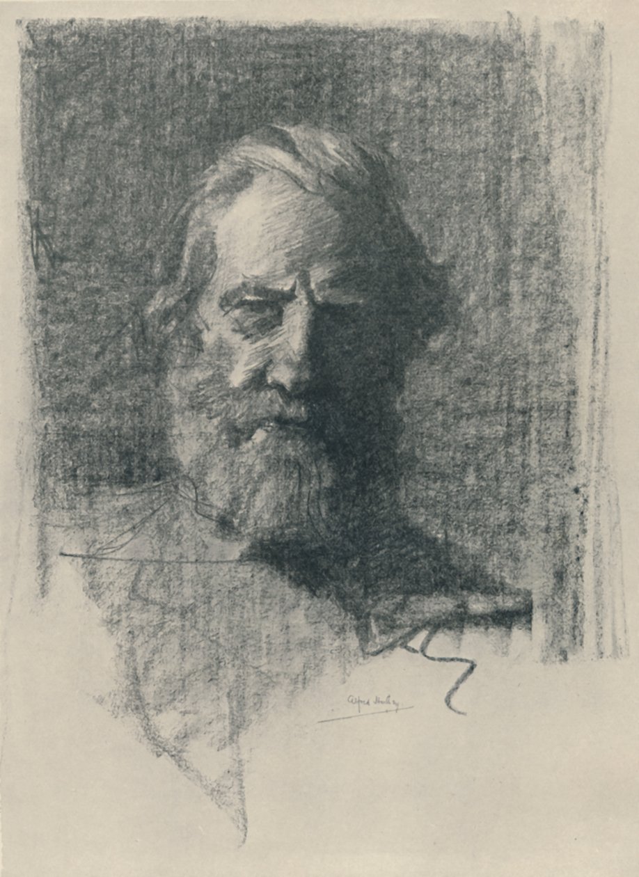 En portrettstudie, 1919 av Alfred Hartley
