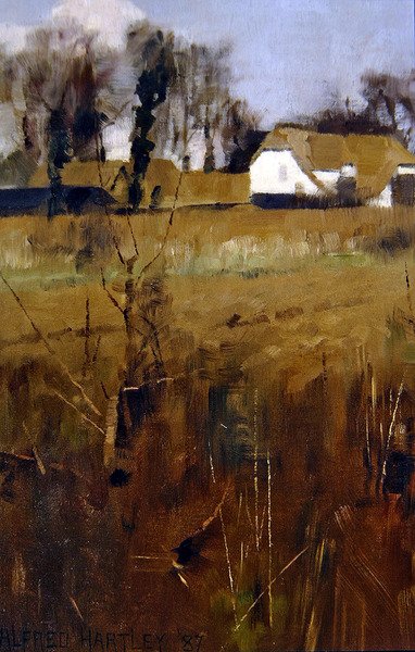 Friluftslandskap av Alfred Hartley
