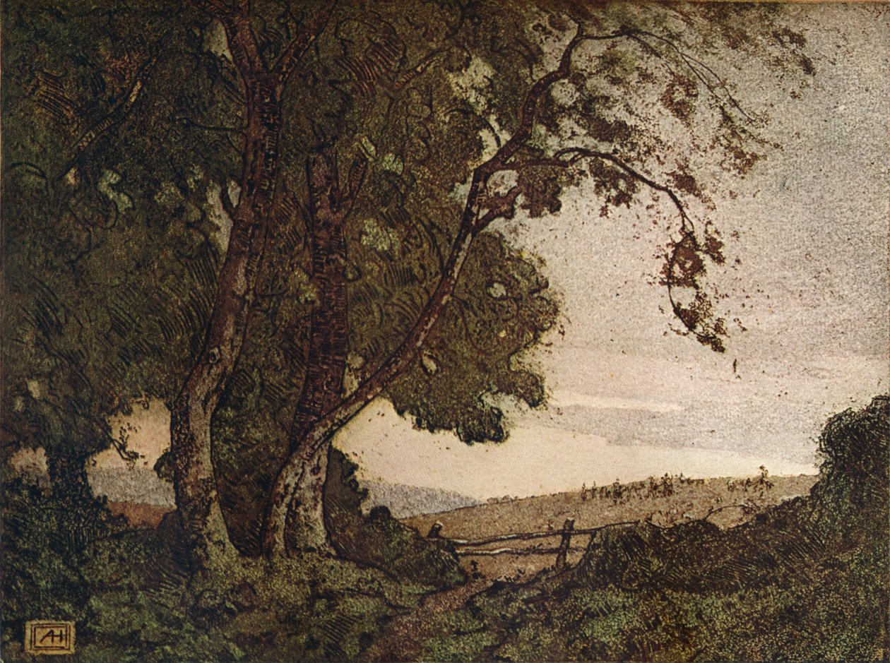 Den hengende asken, c1910 av Alfred Hartley