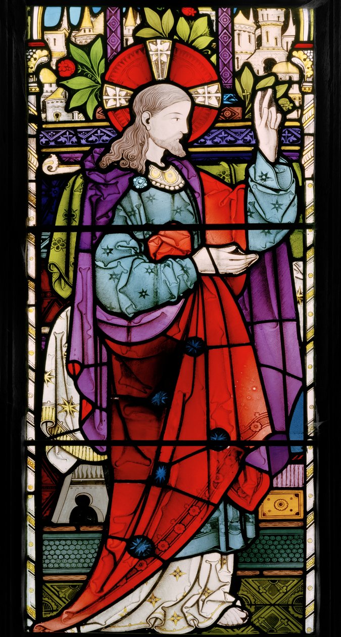Christ Raising Jairuss Daughter, 1866 (farget glass) av Alfred Hassam