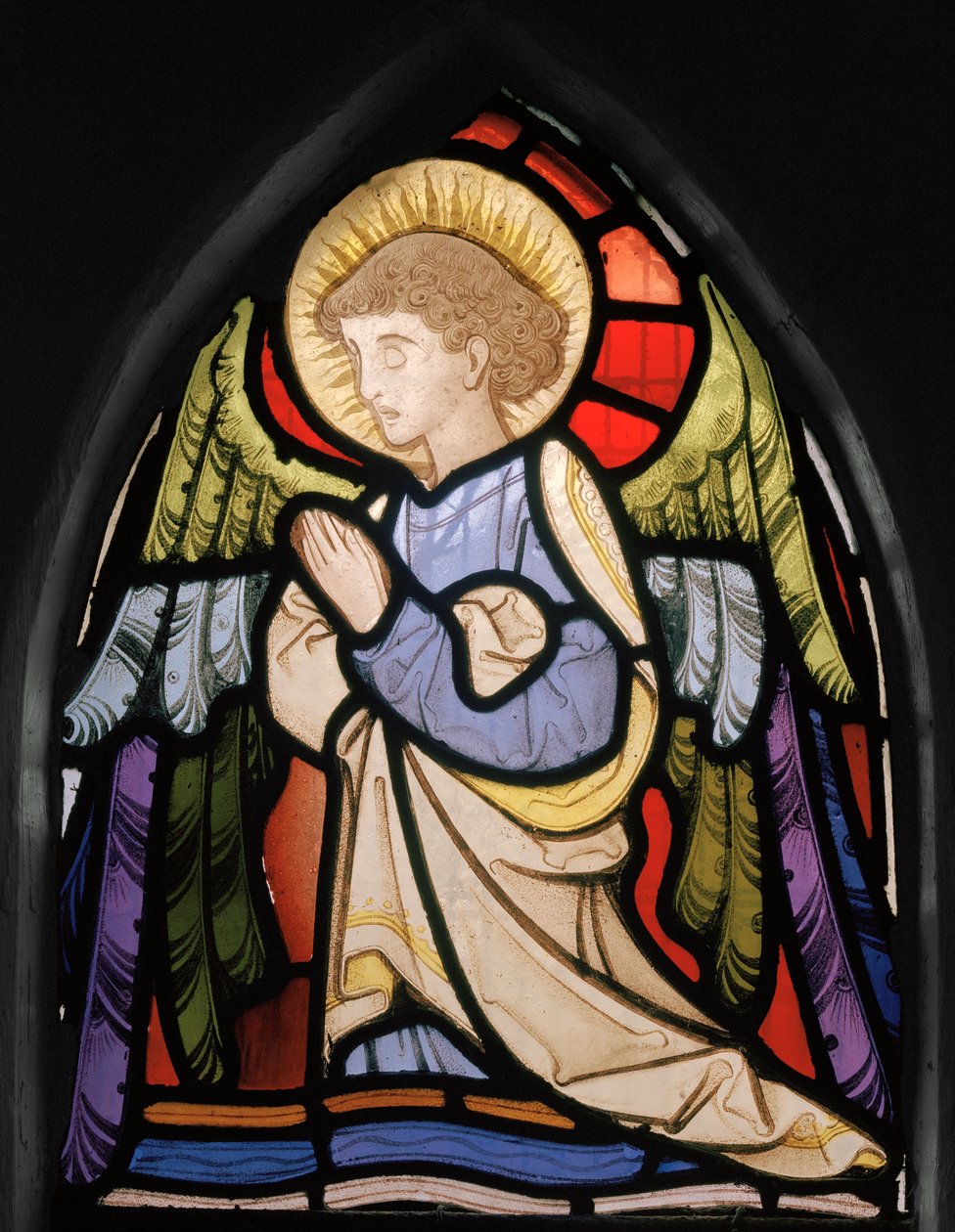 Praying Angel, 1866 (farget glass) av Alfred Hassam