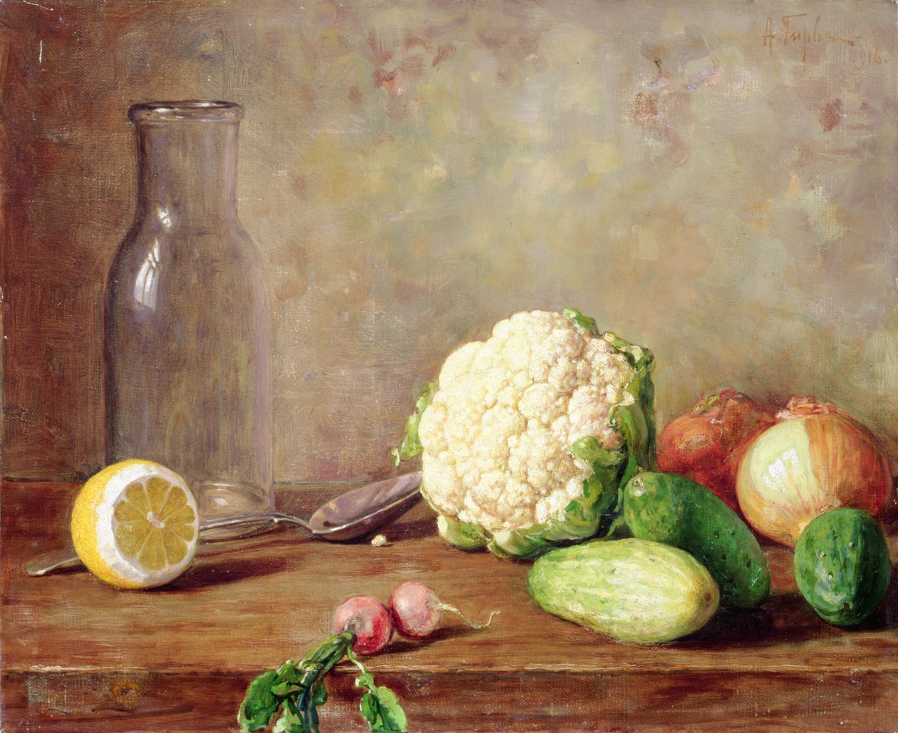Stilleben med blomkål, 1916 av Alfred Hirv