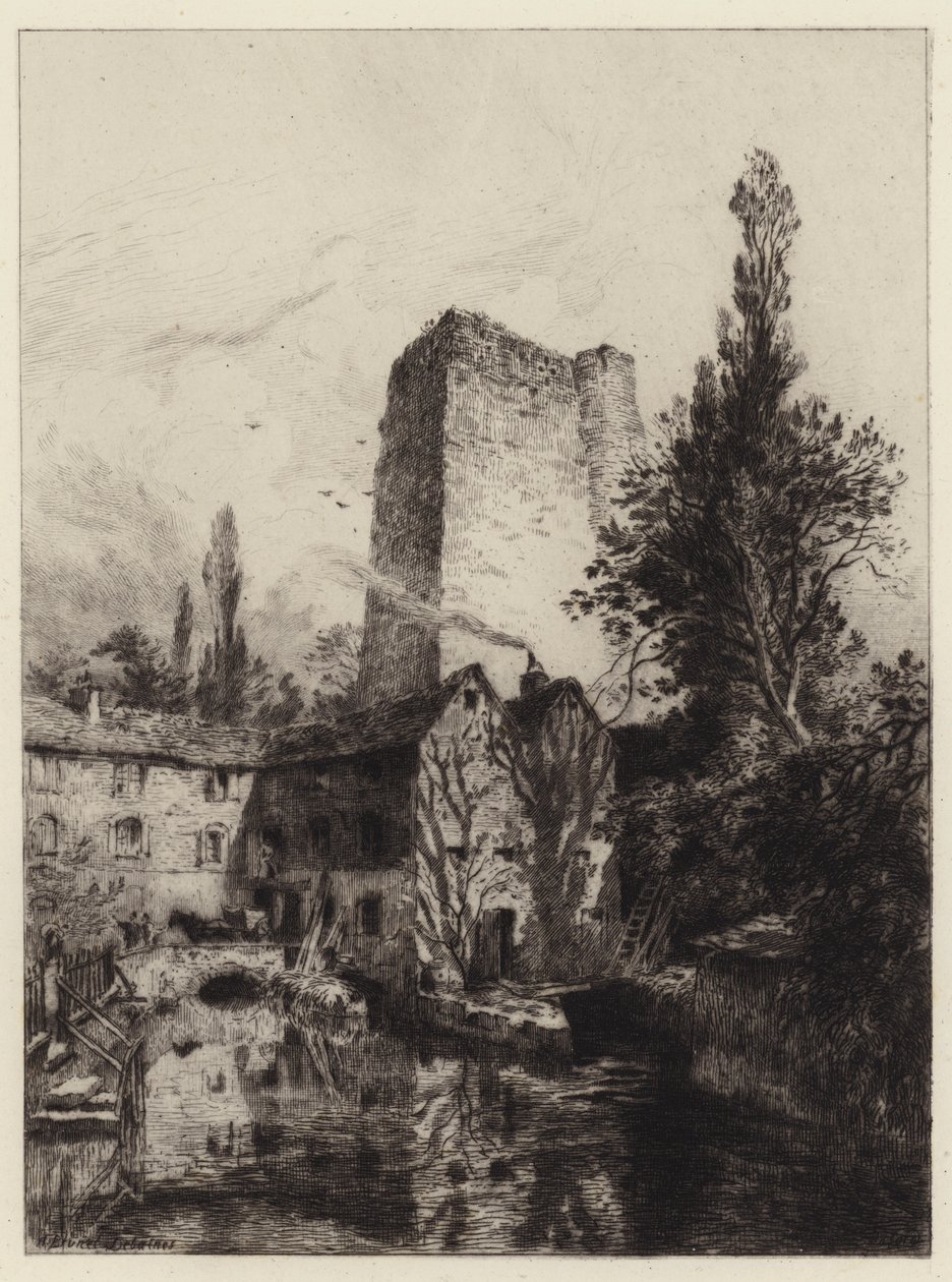 Oxford Castle av Alfred Louis Brunet Debaines