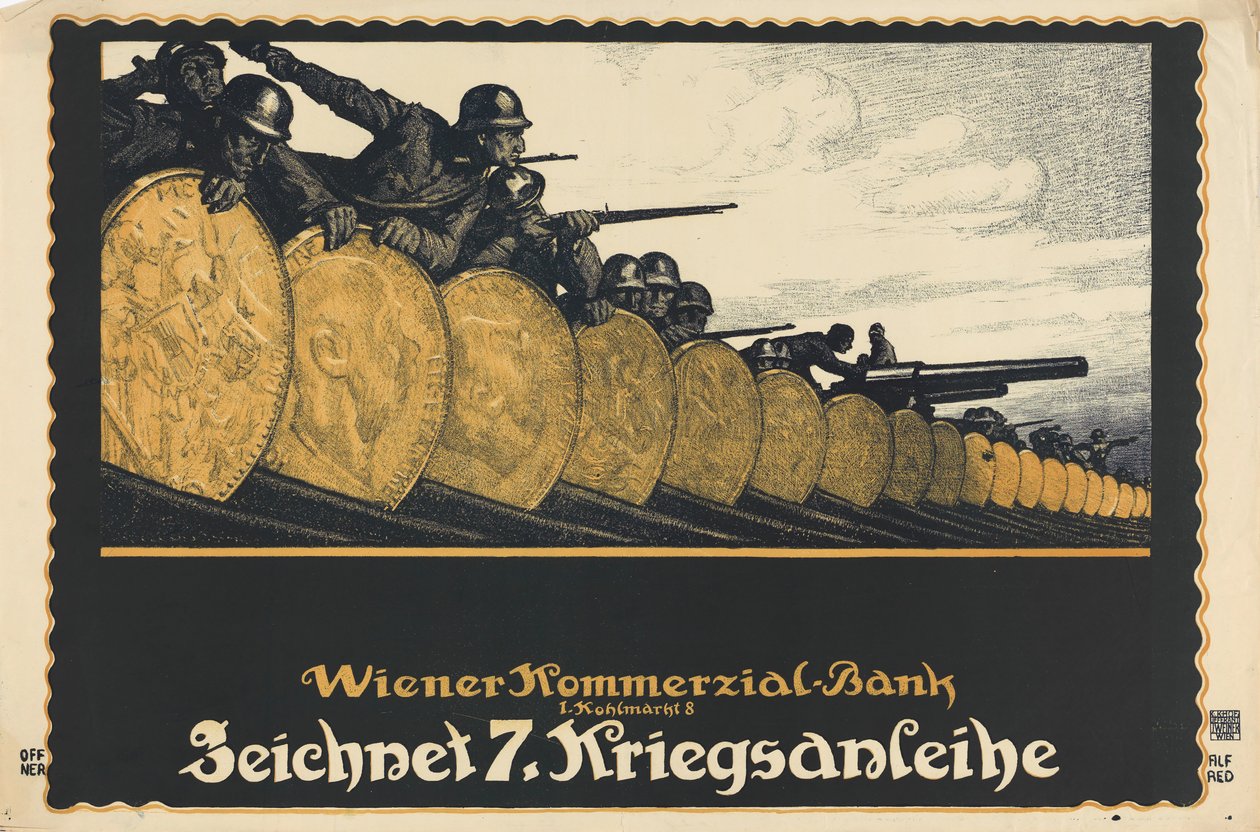 Abonner på det 7. krigslånet, 1917. av Alfred Offner