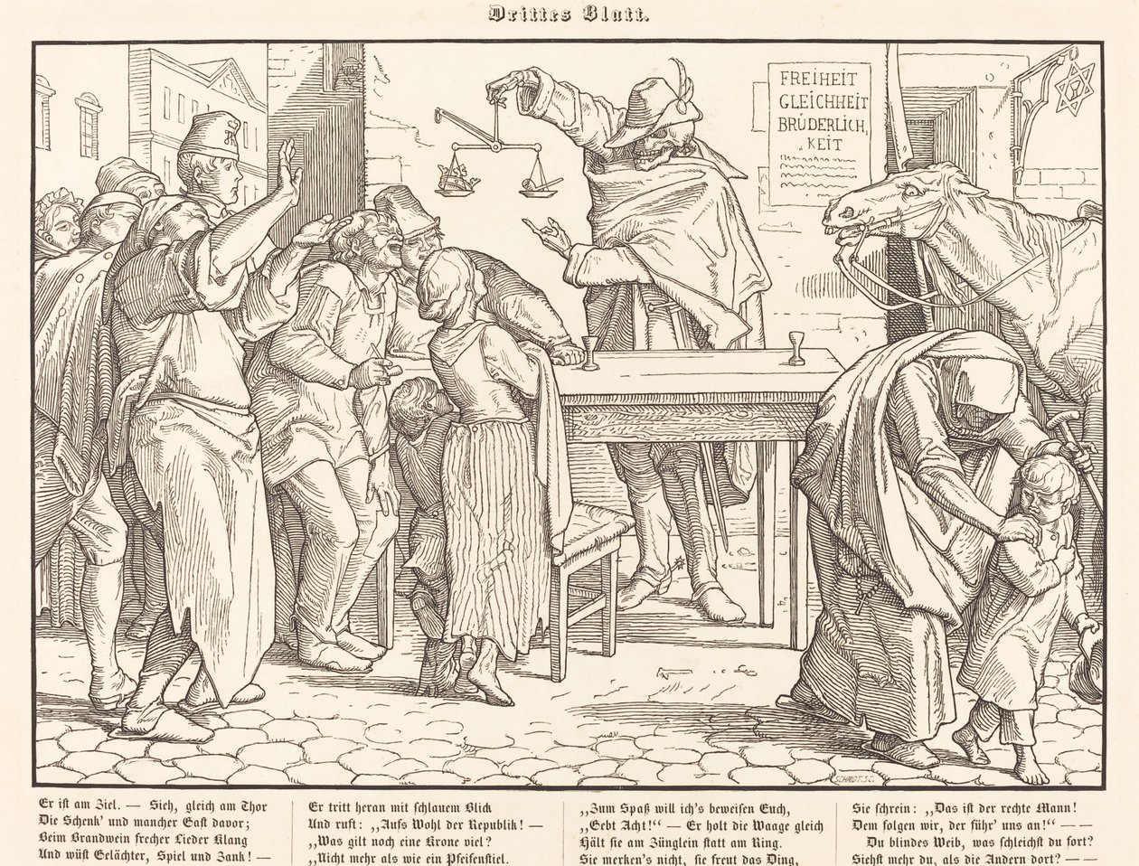 Også en dødedans III av Alfred Rethel