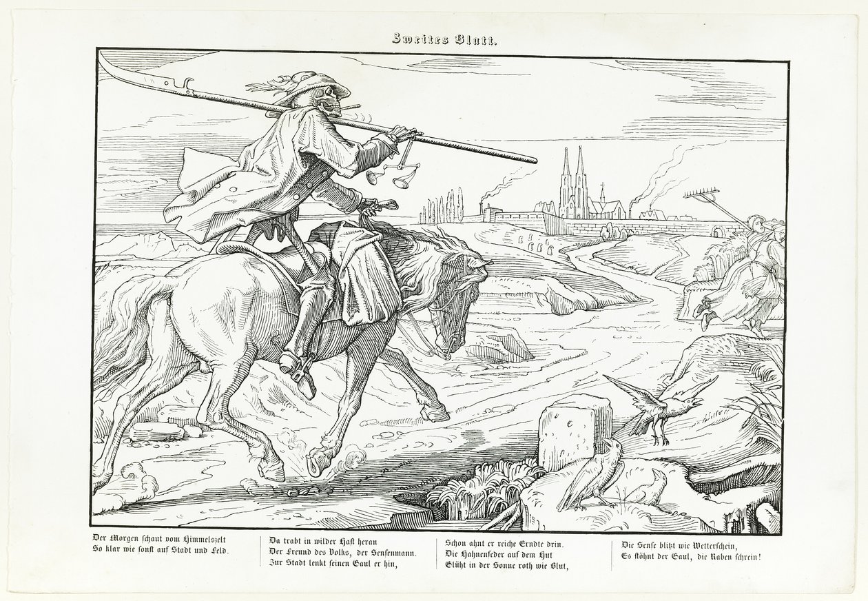 Også en dødedans, plate II av Alfred Rethel