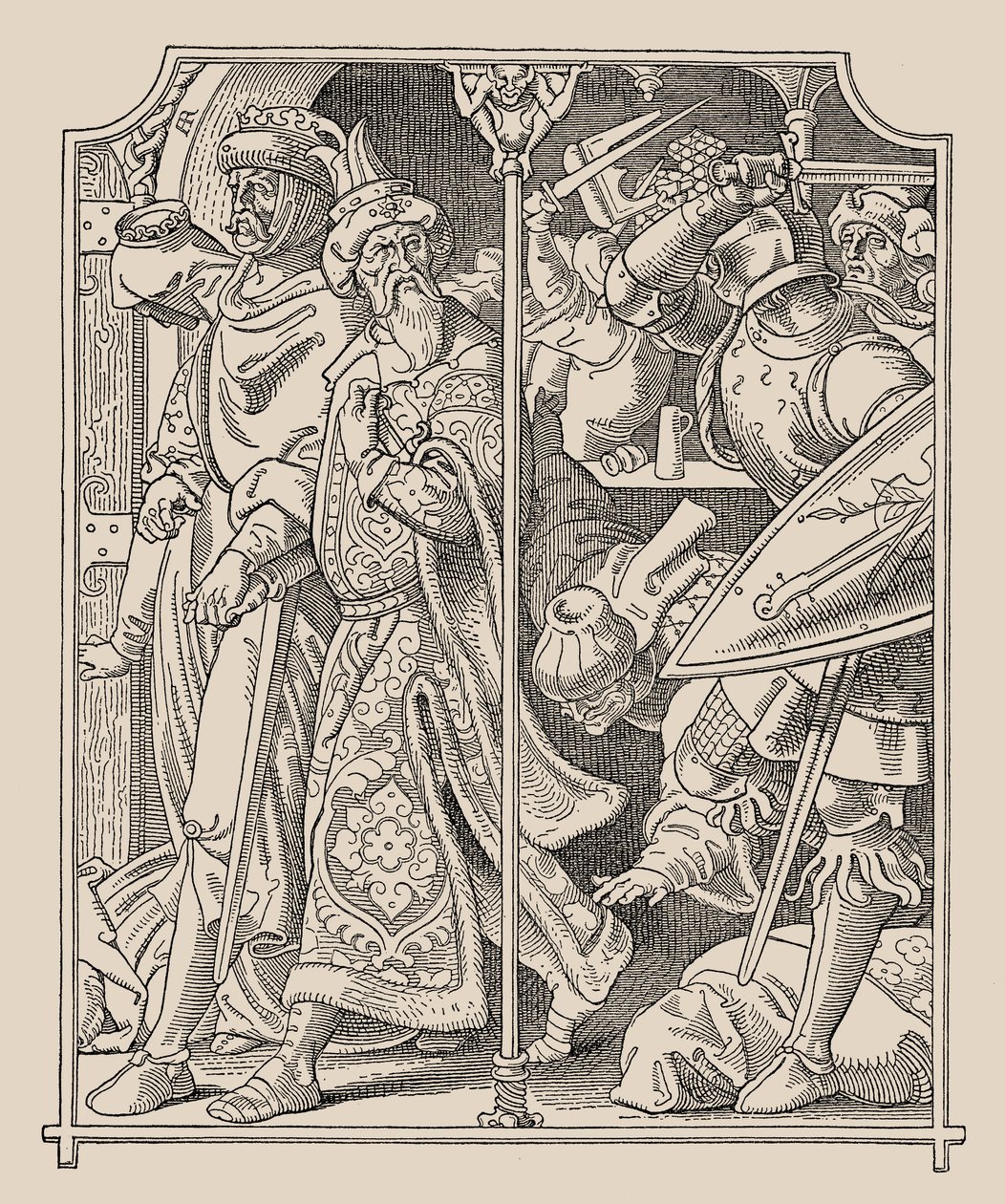 Nibelungen. Etzel og Kriemhild, 1840-1841. av Alfred Rethel