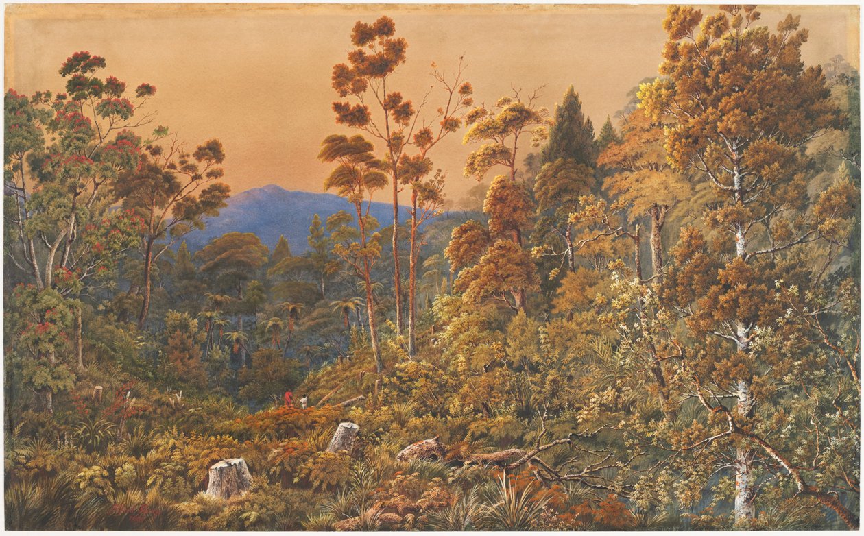 En gylden kveld, øya Waiheke av Alfred Sharpe