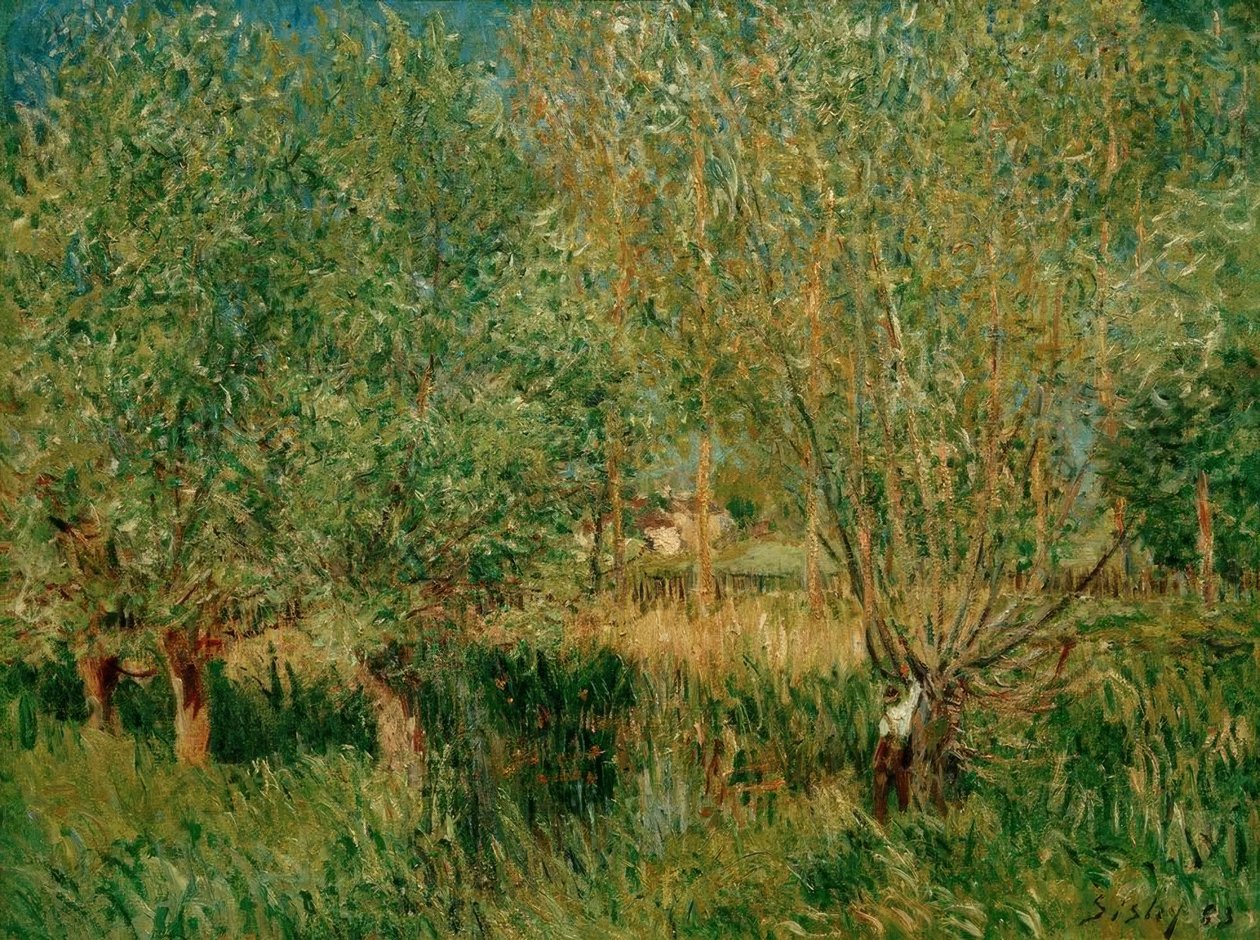 A.Sisley, beitemarker ved bredden av Orvanne av Alfred Sisley
